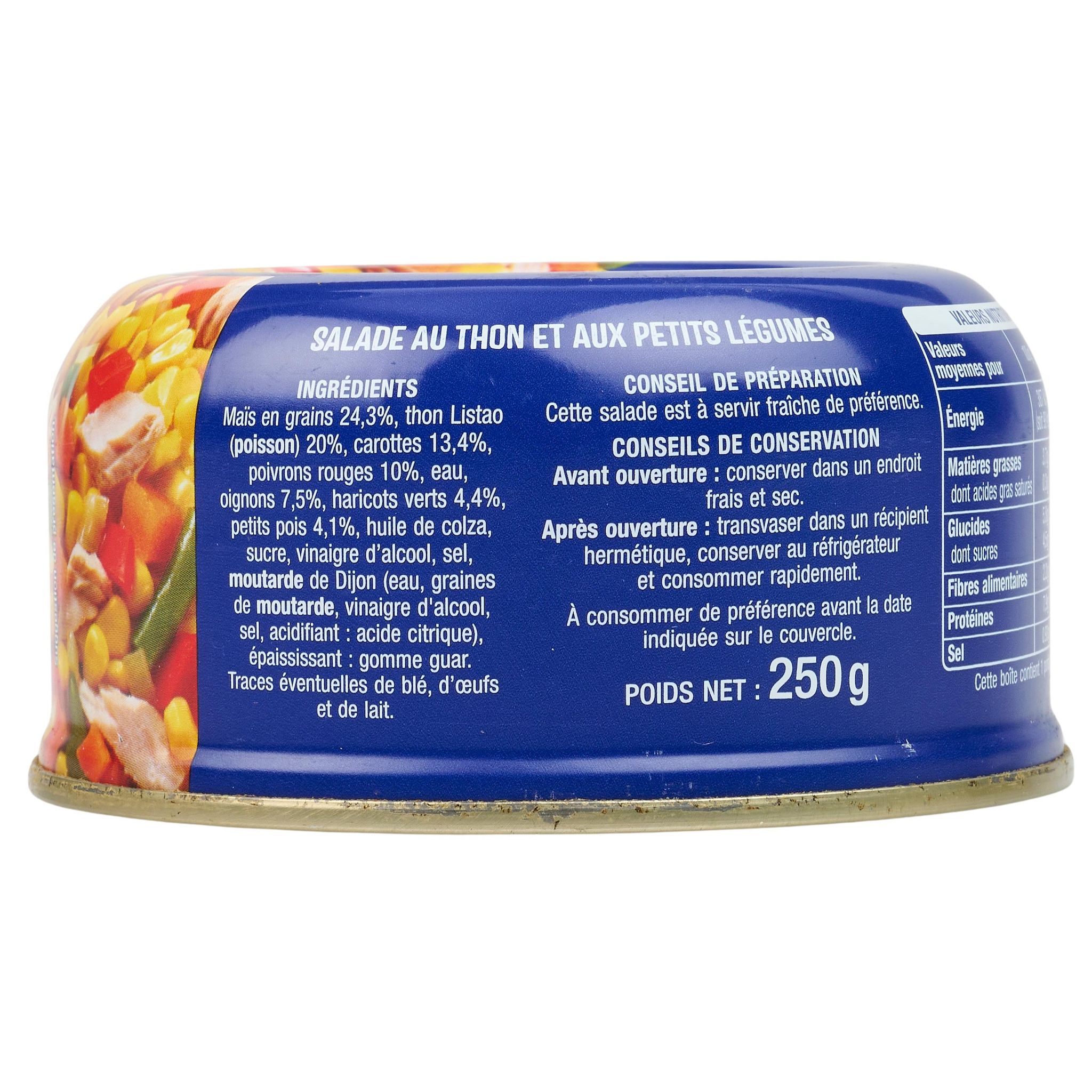 Voir la diapositive 4 : AUCHAN Salade américaine au thon 250g