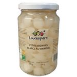 LUXEAPERS Petits oignons blancs au vinaigre en bocal 190g
