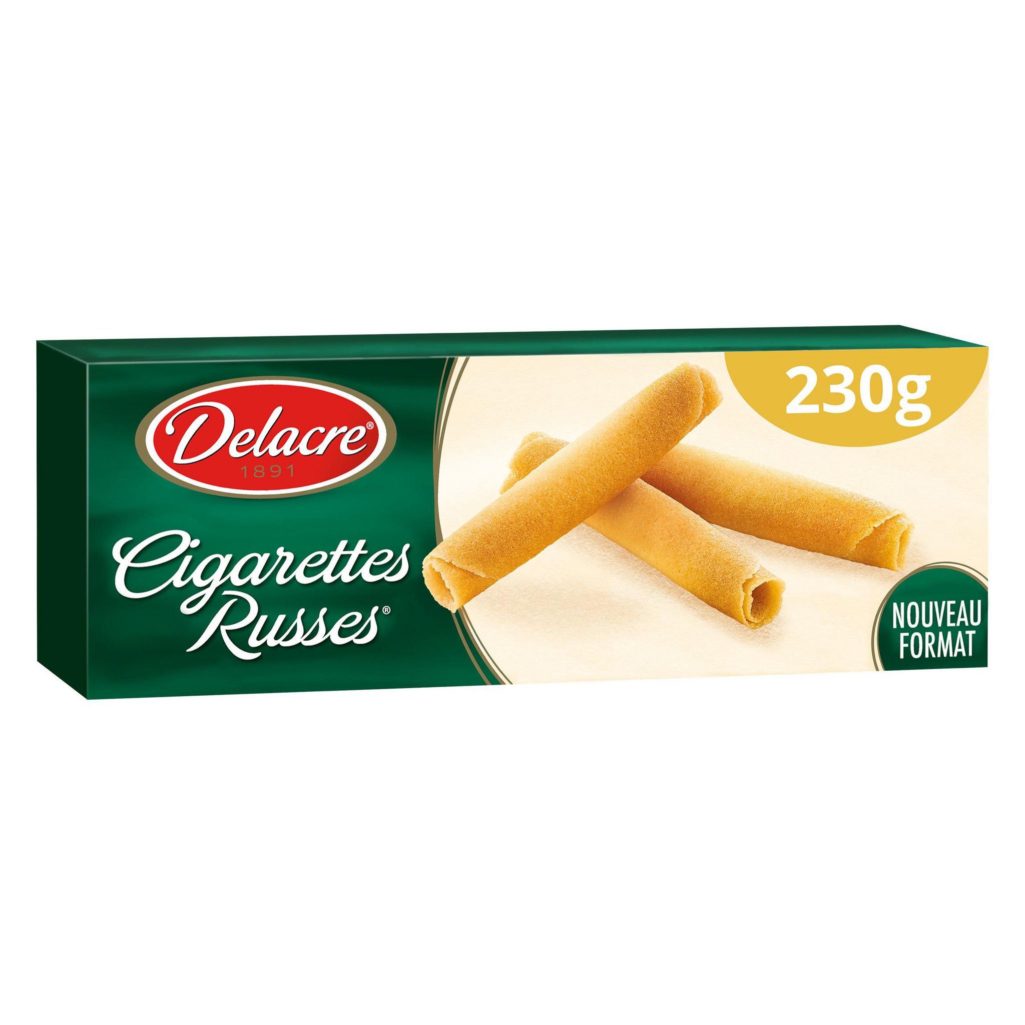 Voir la diapositive 2 : DELACRE Biscuits Cigarettes russes original sachet fraîcheur 230g