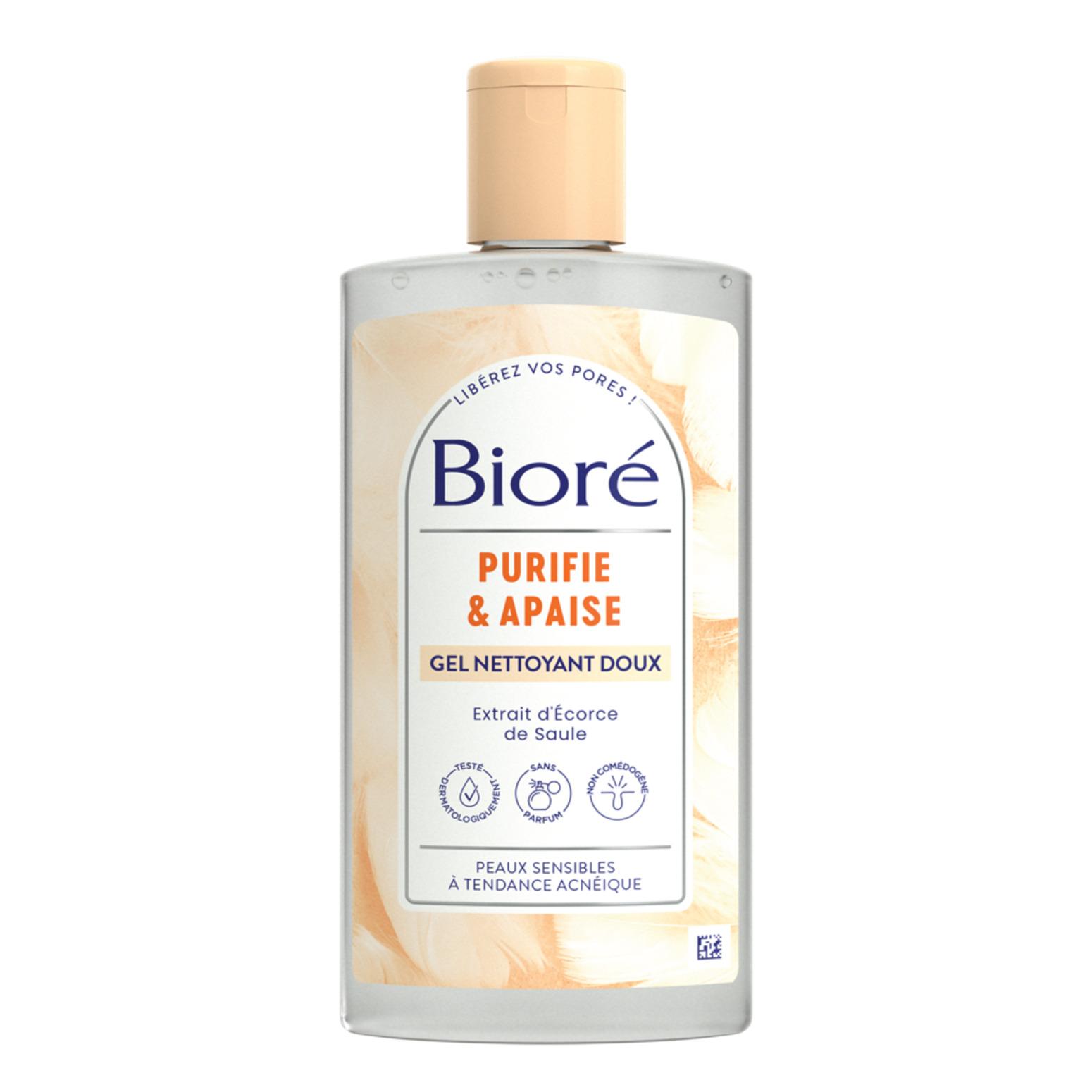 BIORE Purifie & Apaise Gel nettoyant doux pour peaux sensibles à tendance acnéiques 200ml