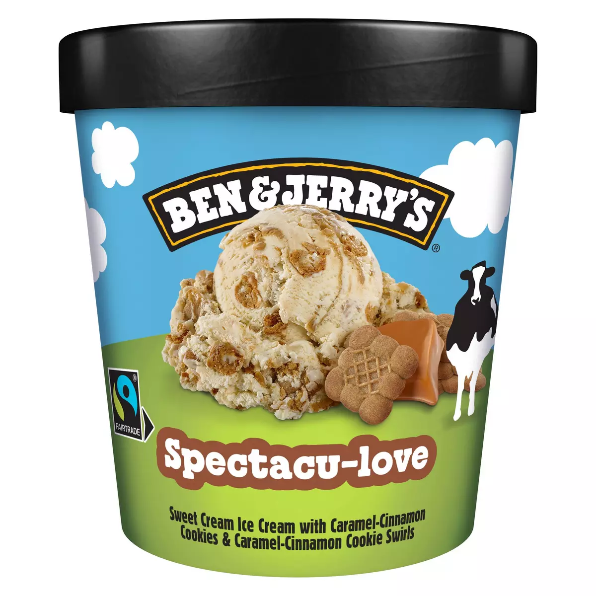 BEN & JERRY'S Pot de crème glacée spectacu-love caramel cookie 392g