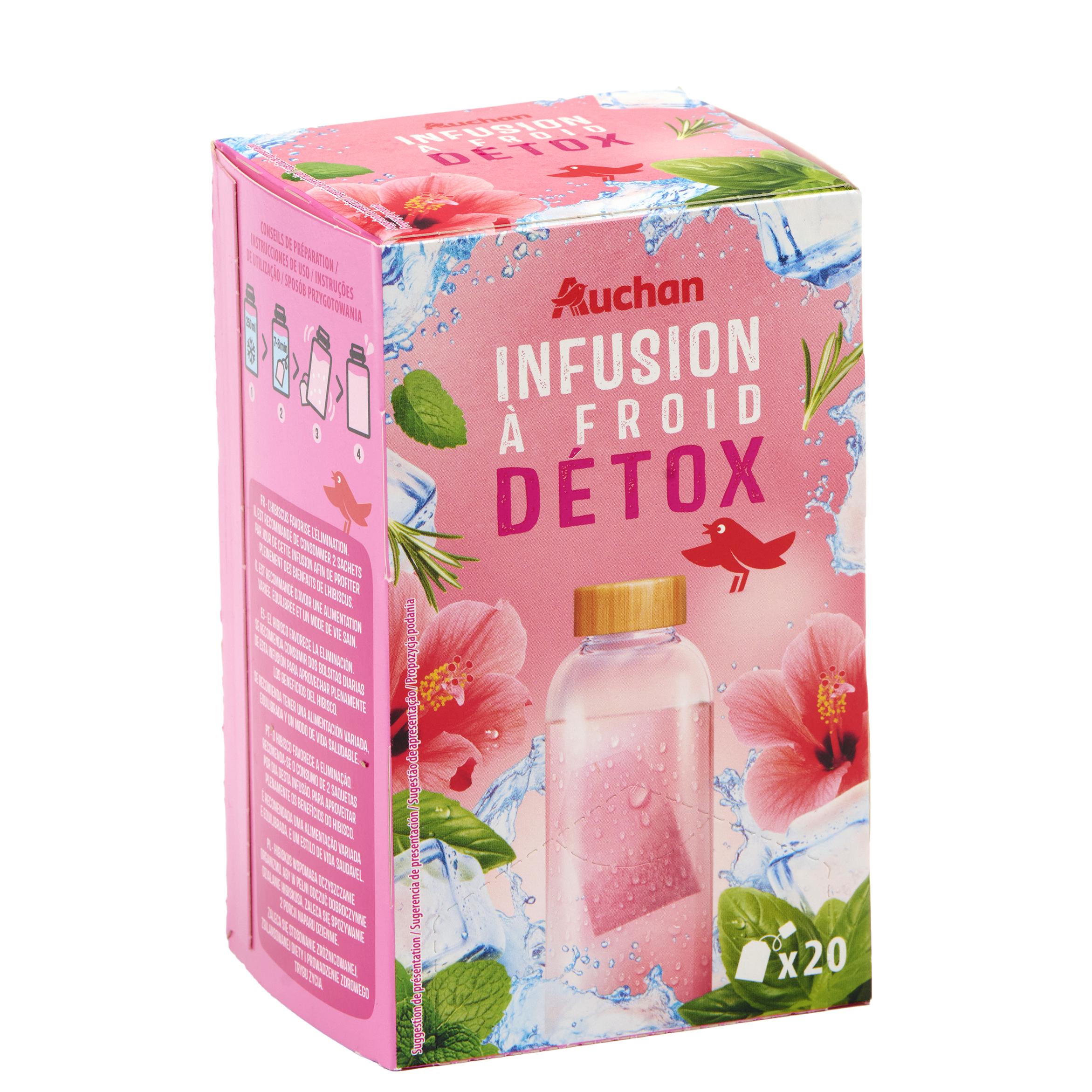 Voir la diapositive 2 : AUCHAN Infusion à froid détox 20 sachets 40g