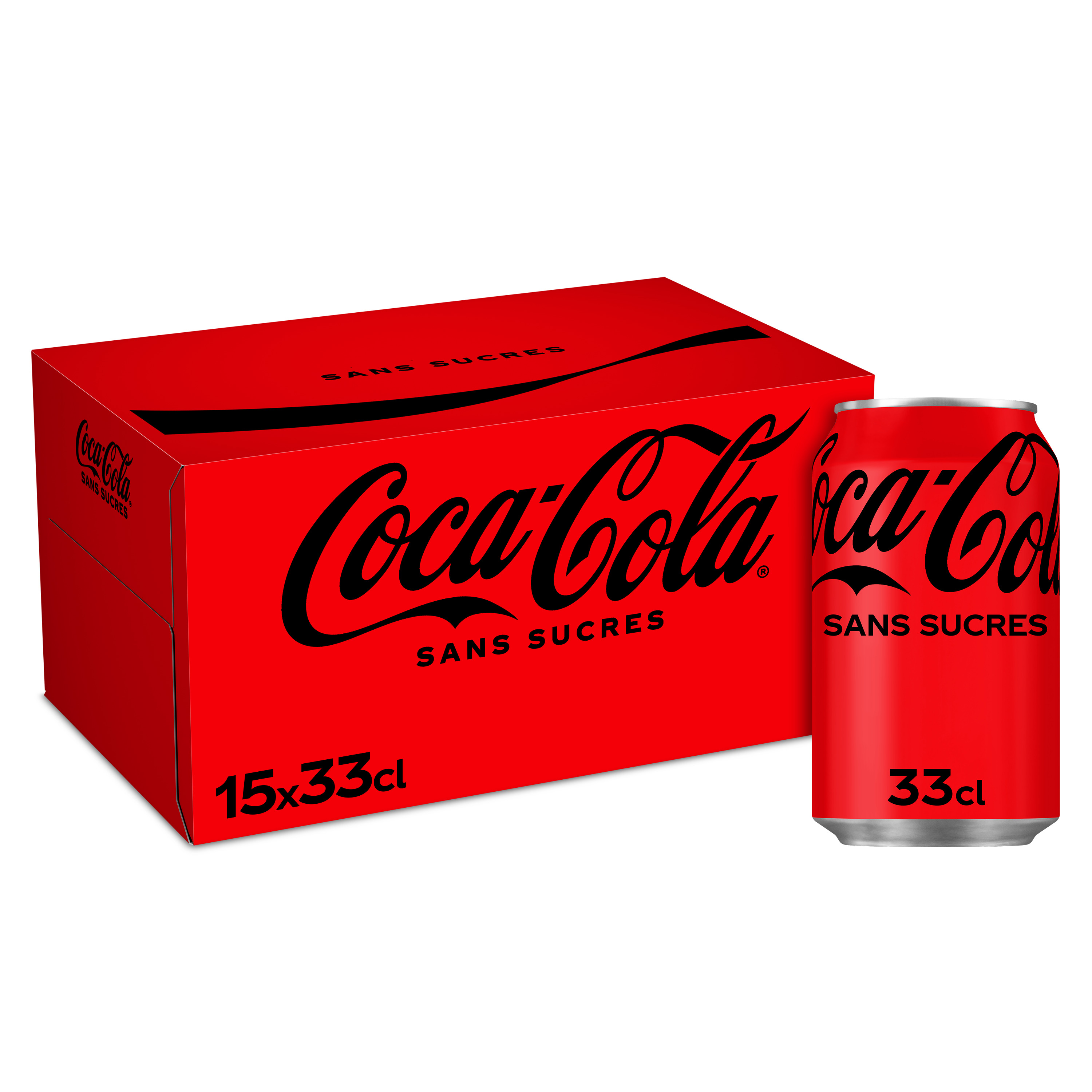 COCA-COLA Boisson gazeuse aux extraits végétaux sans sucres boîtes slim 12x33cl