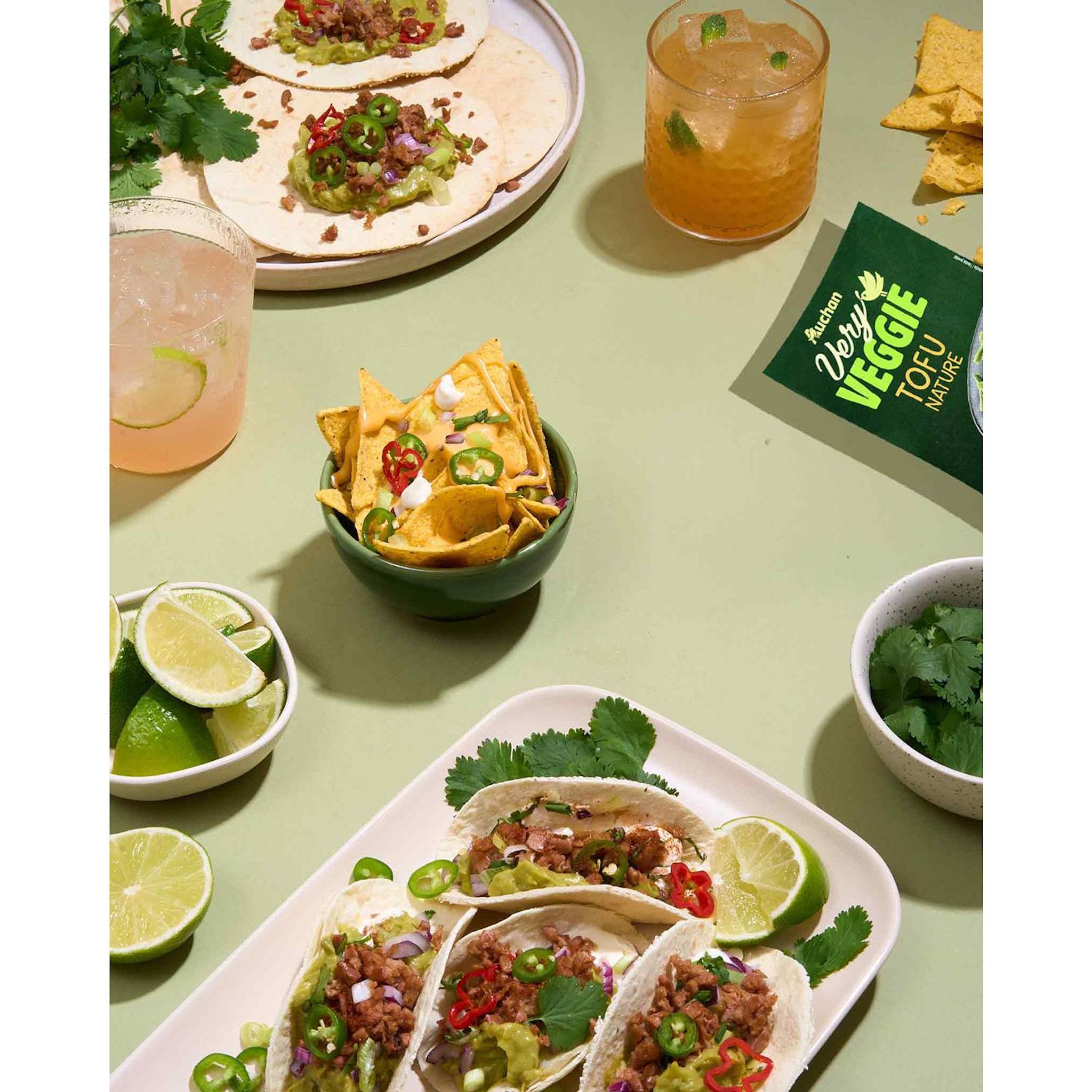 Voir la diapositive 2 : AUCHAN VERY VEGGIE Tofu nature 2 pièces 2x125g