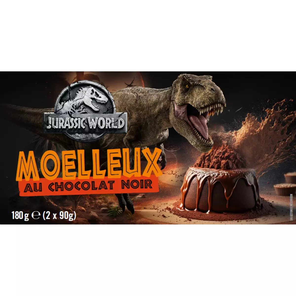Jurassic World Moelleux au chocolat noir 180g