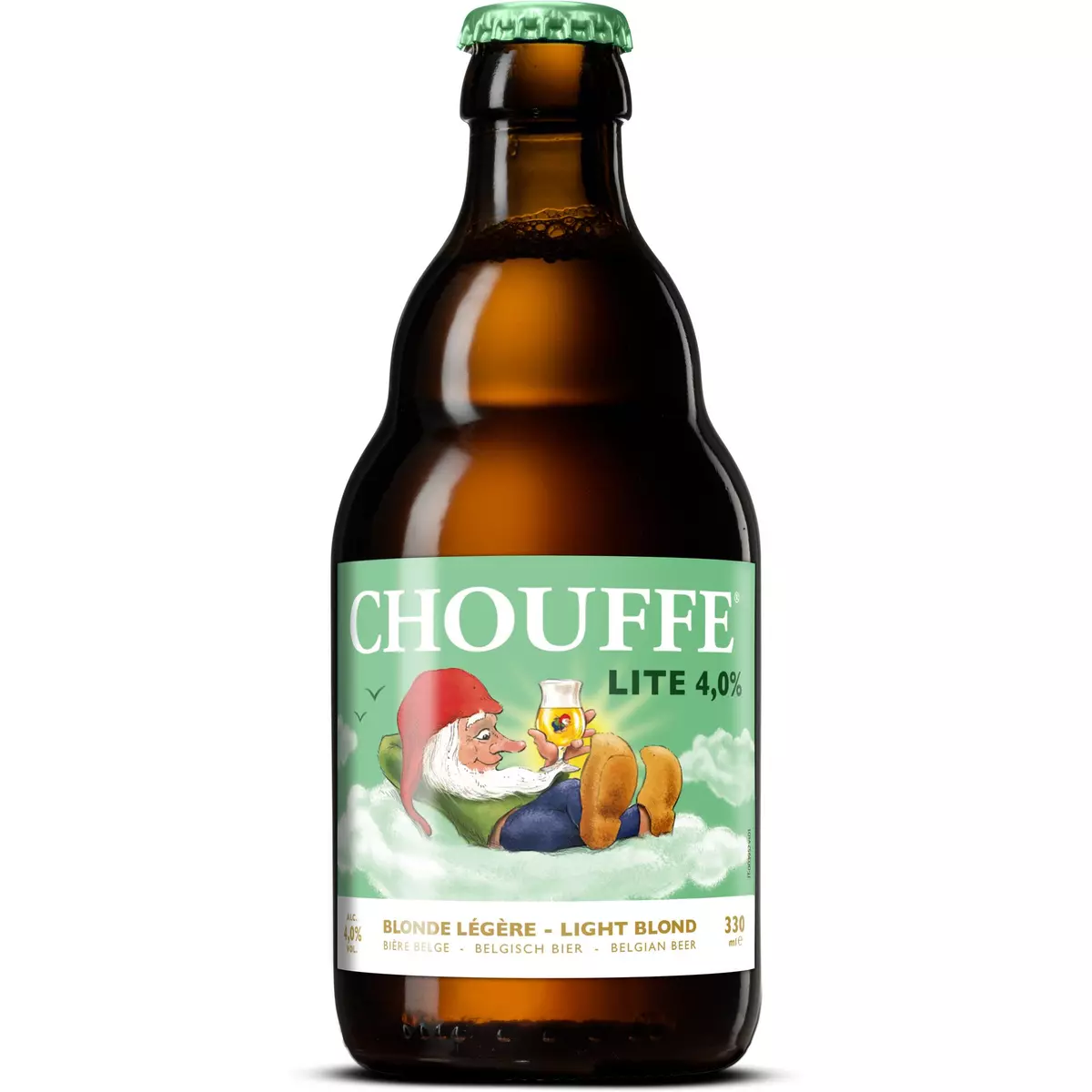 CHOUFFE Bière blonde légère 4% 33cl