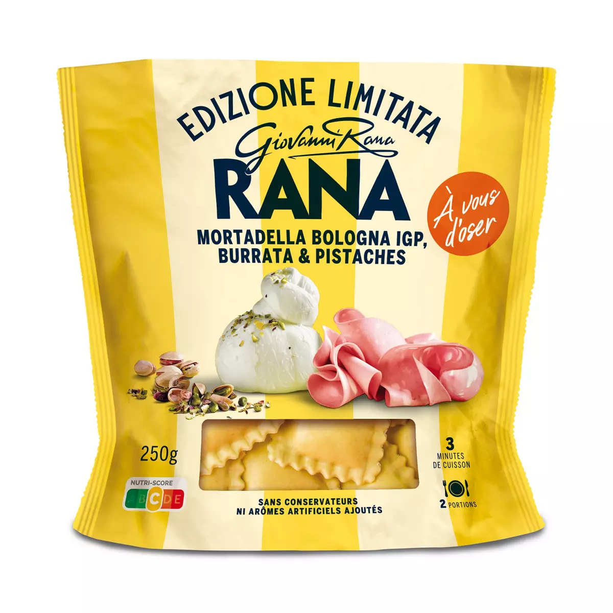RANA Ravioli mortadella bologna IGP burrata et pistaches 2 portions 250g