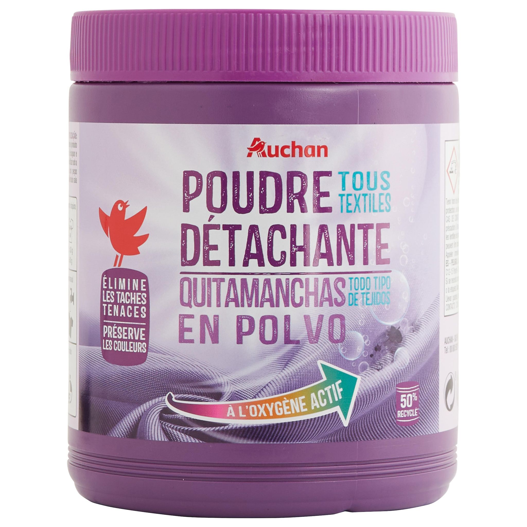 Voir la diapositive 2 : AUCHAN Poudre détachante tous textiles 1kg
