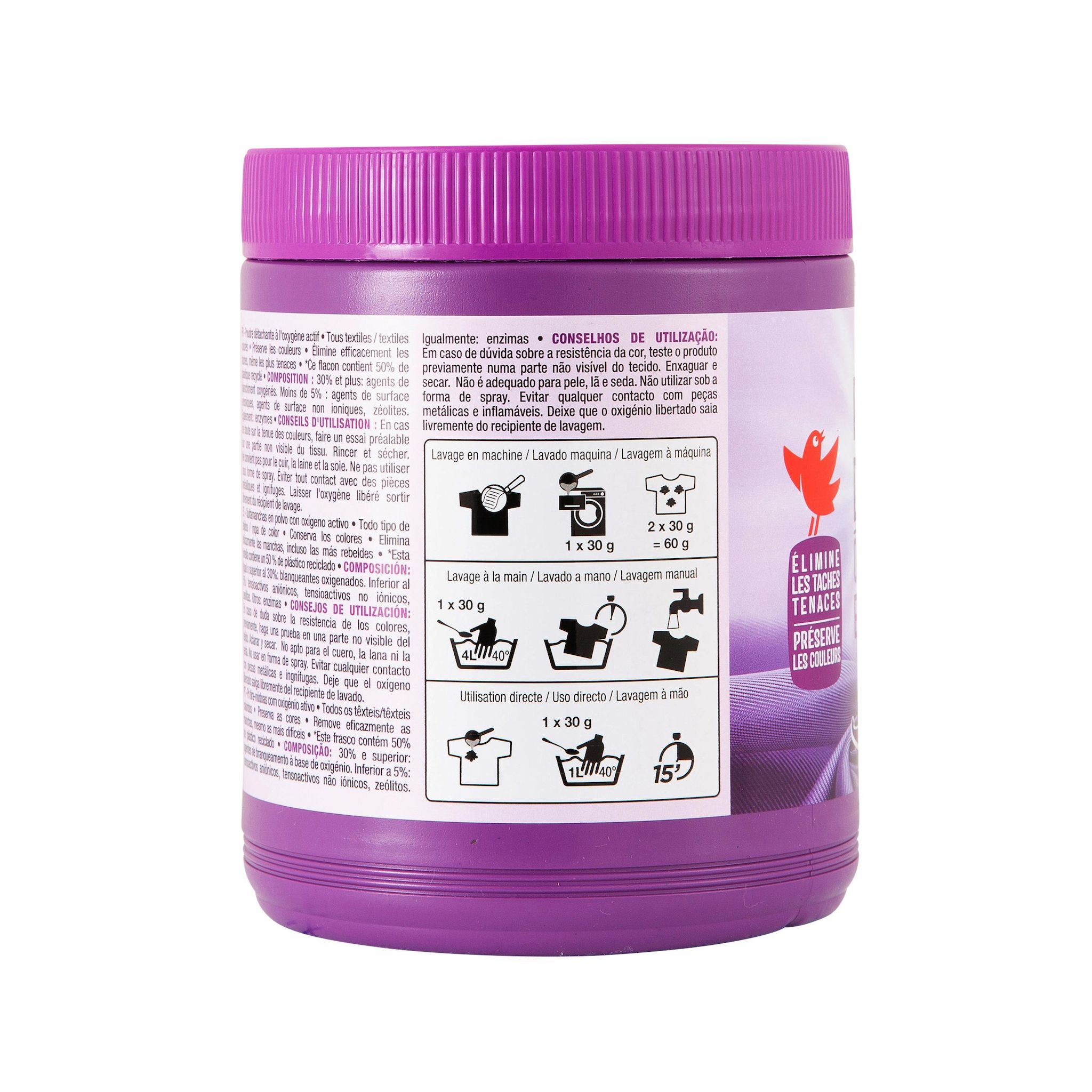 Voir la diapositive 3 : AUCHAN Poudre détachante tous textiles 1kg