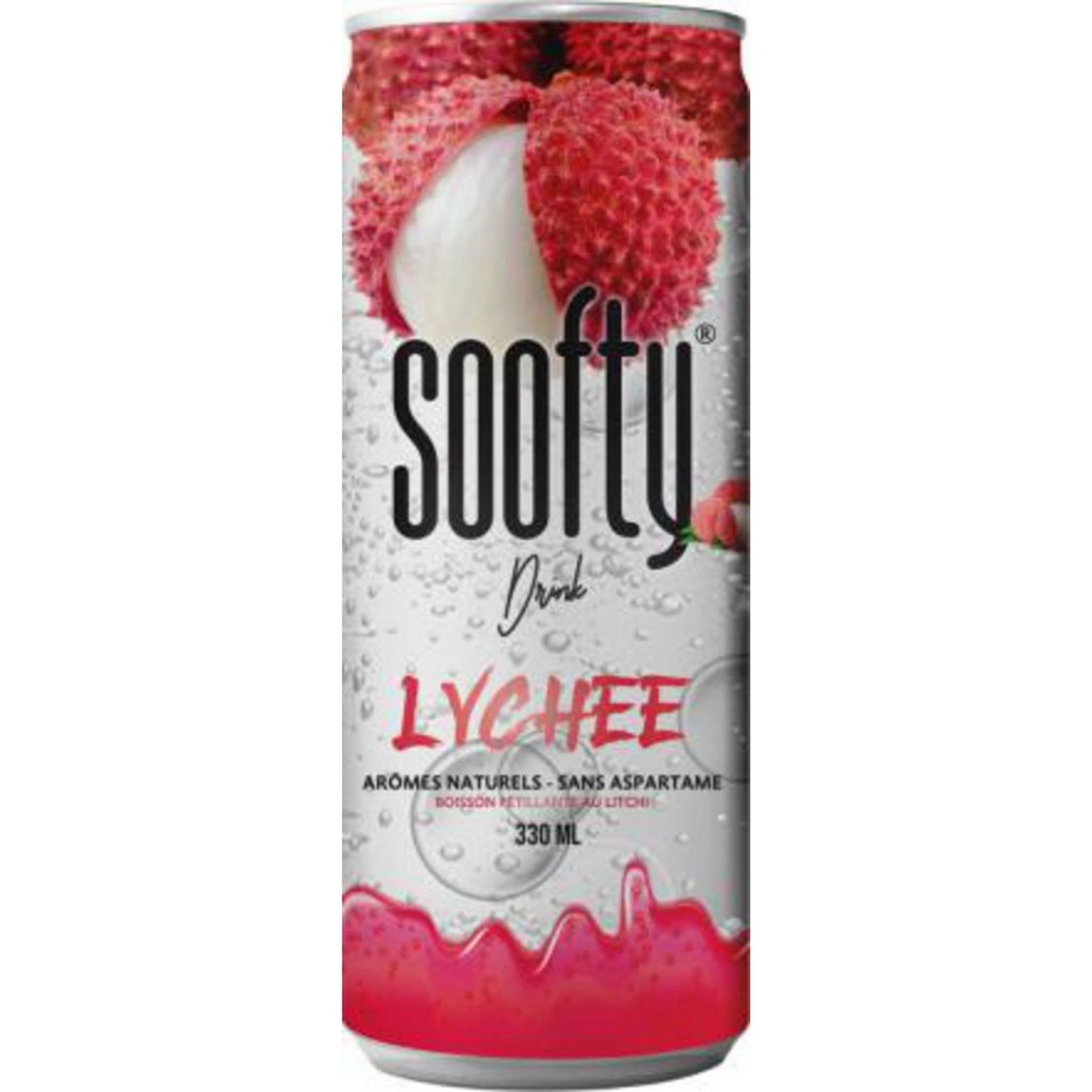 SOOFTY Boisson pétillante au litchi boîte 33cl