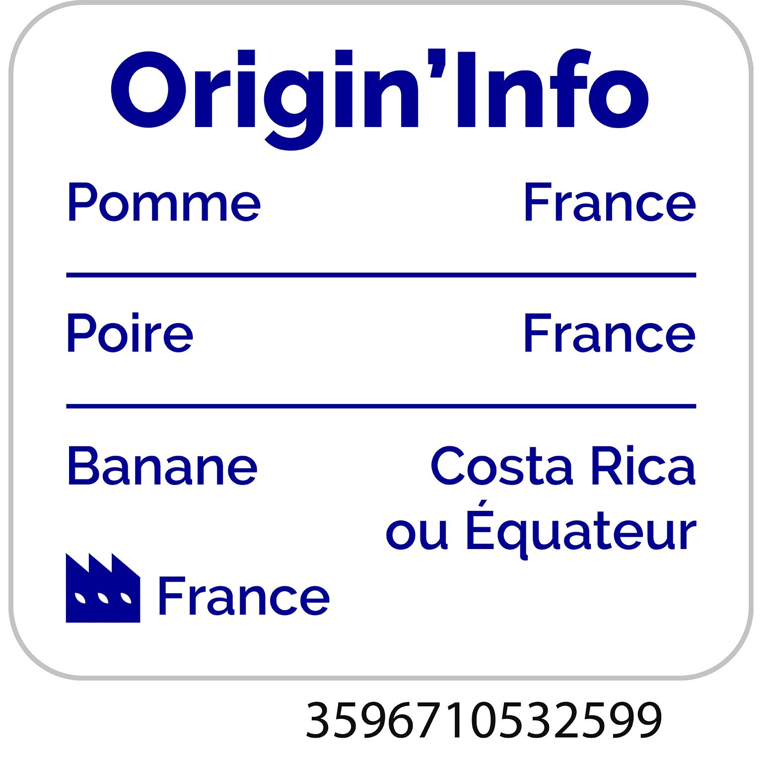 Voir la diapositive 4 : AUCHAN BIO Gourdes purée de fruits multivariétés pomme poire banane fraise sans sucres ajoutés 12x90g
