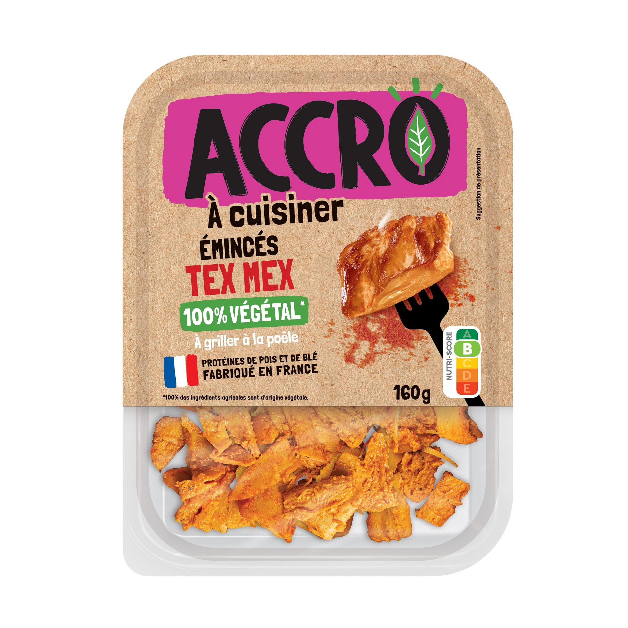 ACCRO Emincés Tex Mex 100% végétal 160g