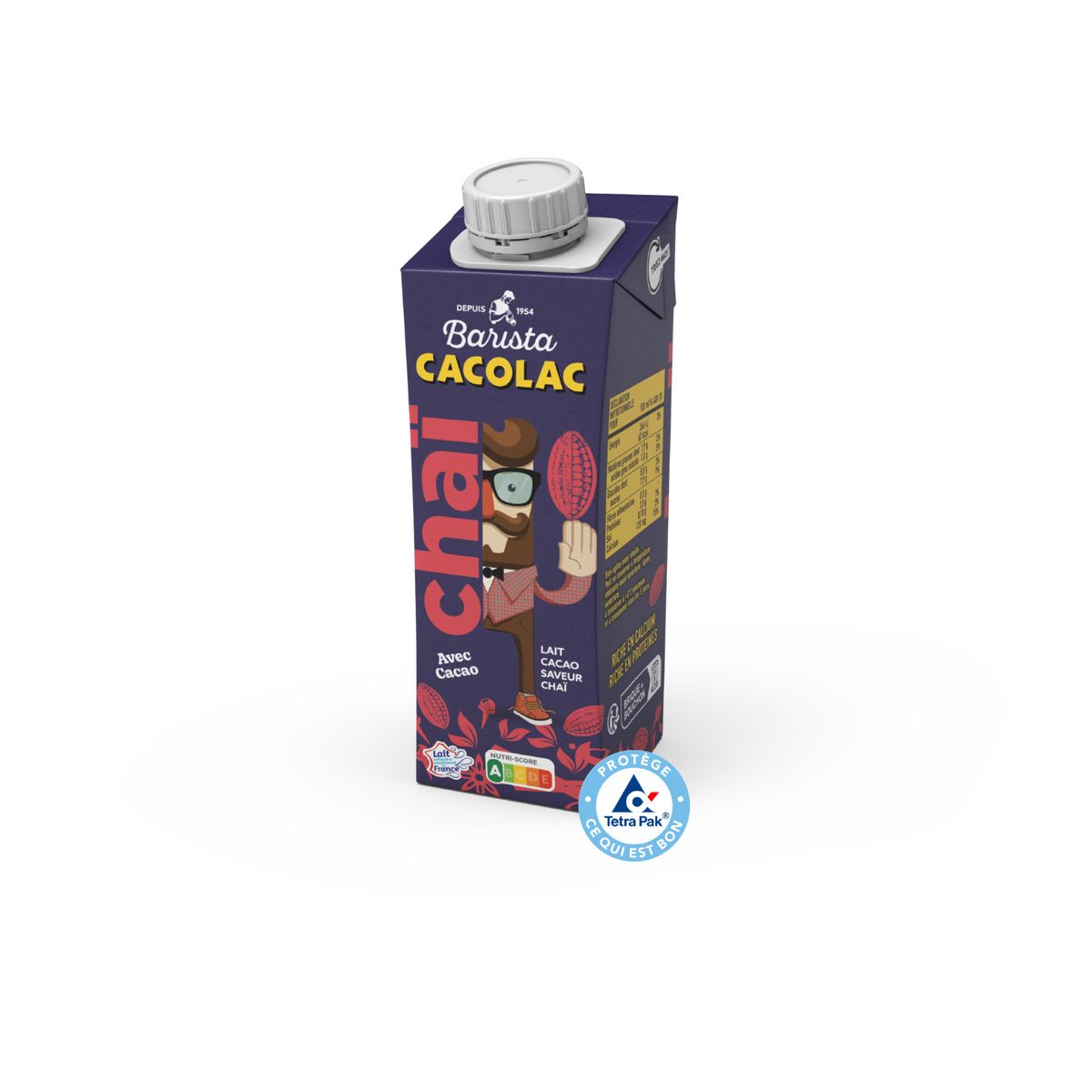 CACOLAC Chaicolatte Boisson au lait thé chai et cacao 25cl
