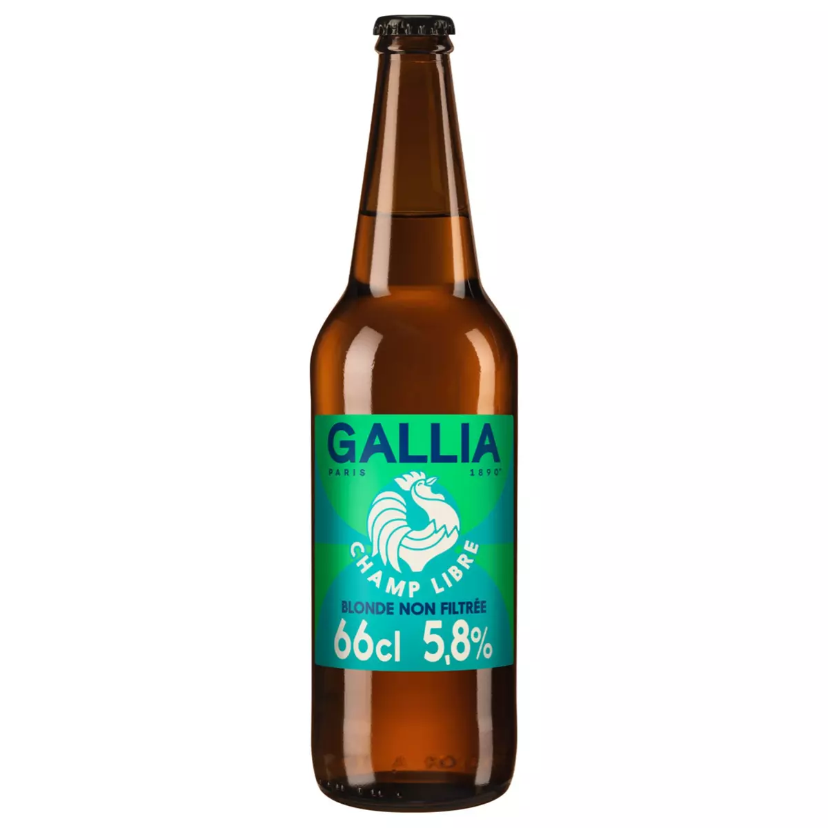 GALLIA Bière blonde non filtrée 5.8% bouteille 66cl