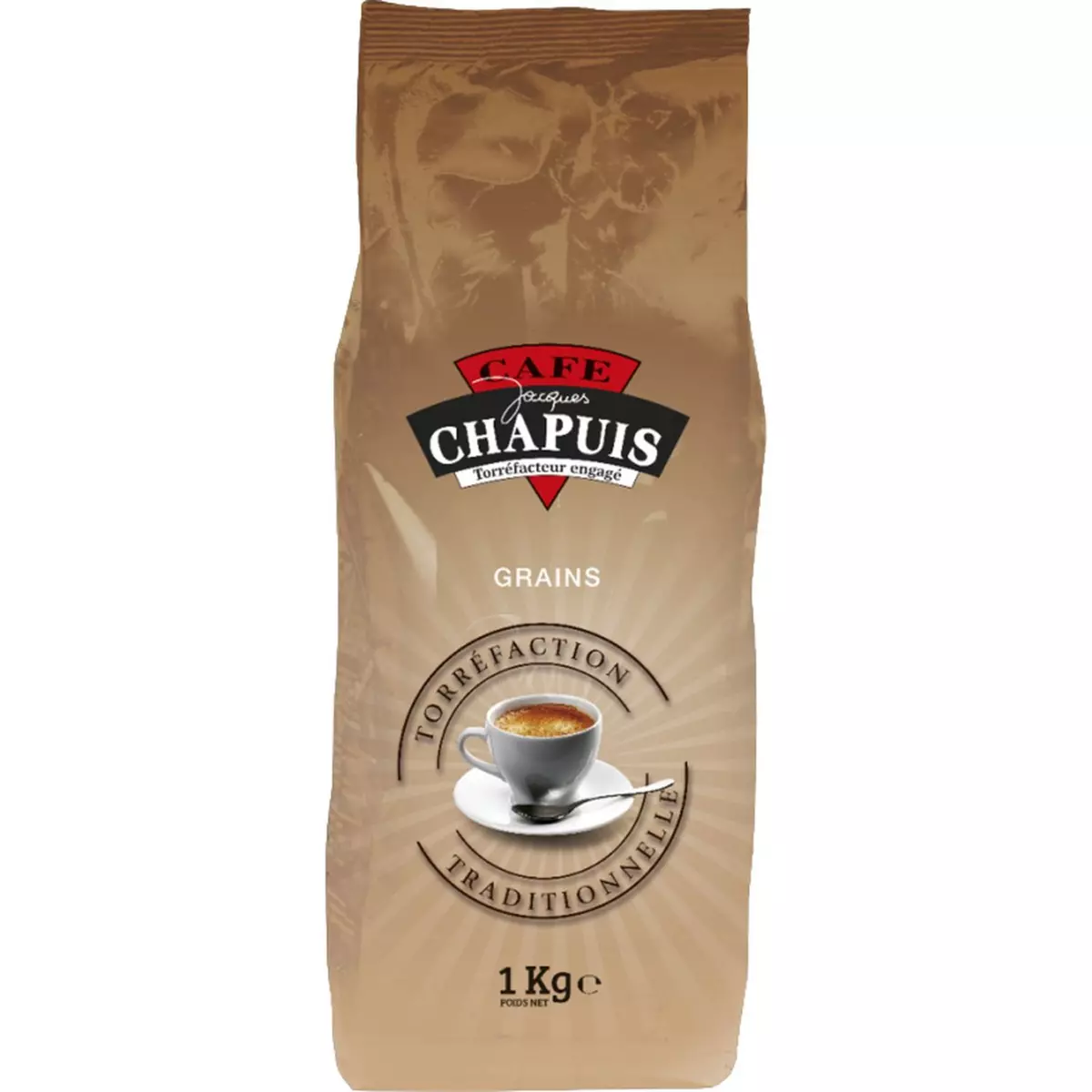 CAFE CHAPUIS Café en grains tradition 1kg pas cher 