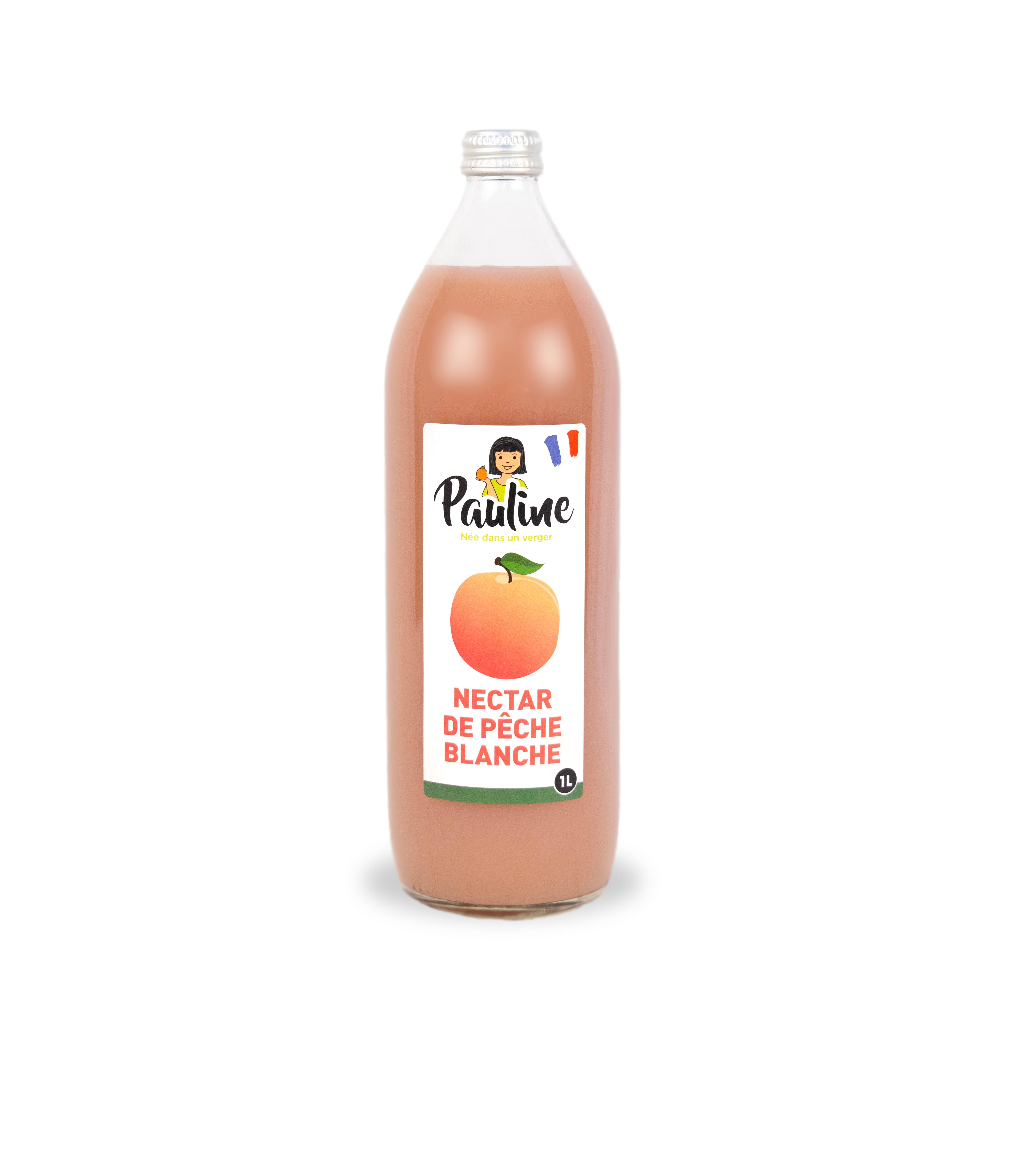 Voir la diapositive 2 : PAULINE Nectar de pêche blanche 1l