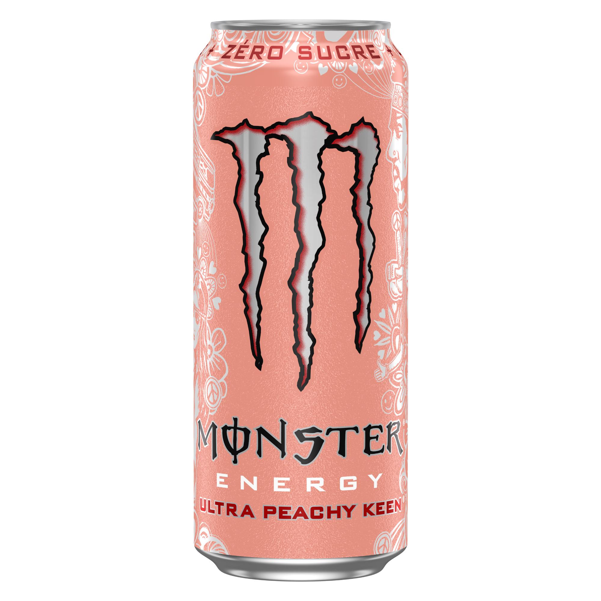Voir la diapositive 2 : MONSTER Boisson énergisante gazeuse ultra peachy keen sans sucre boîte 50cl