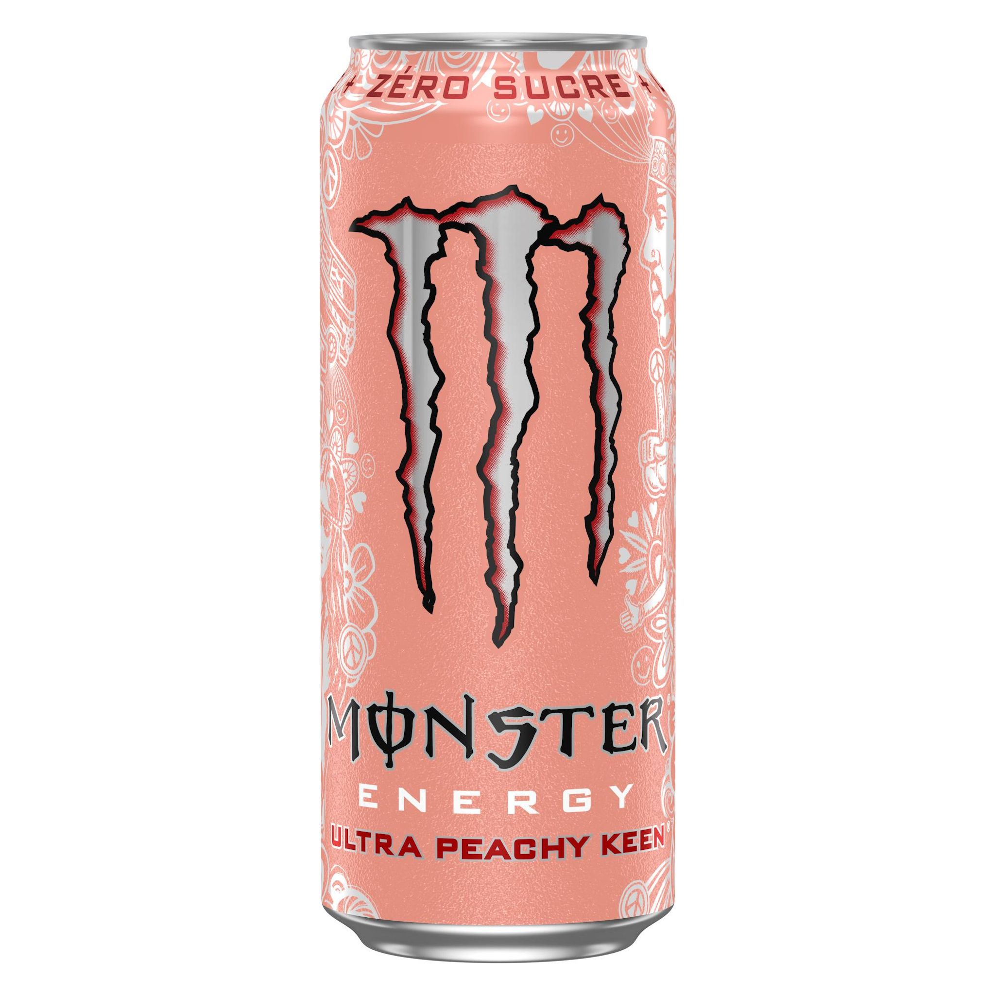Voir la diapositive 2 : MONSTER Boisson énergisante gazeuse ultra peachy keen sans sucre boîte 50cl