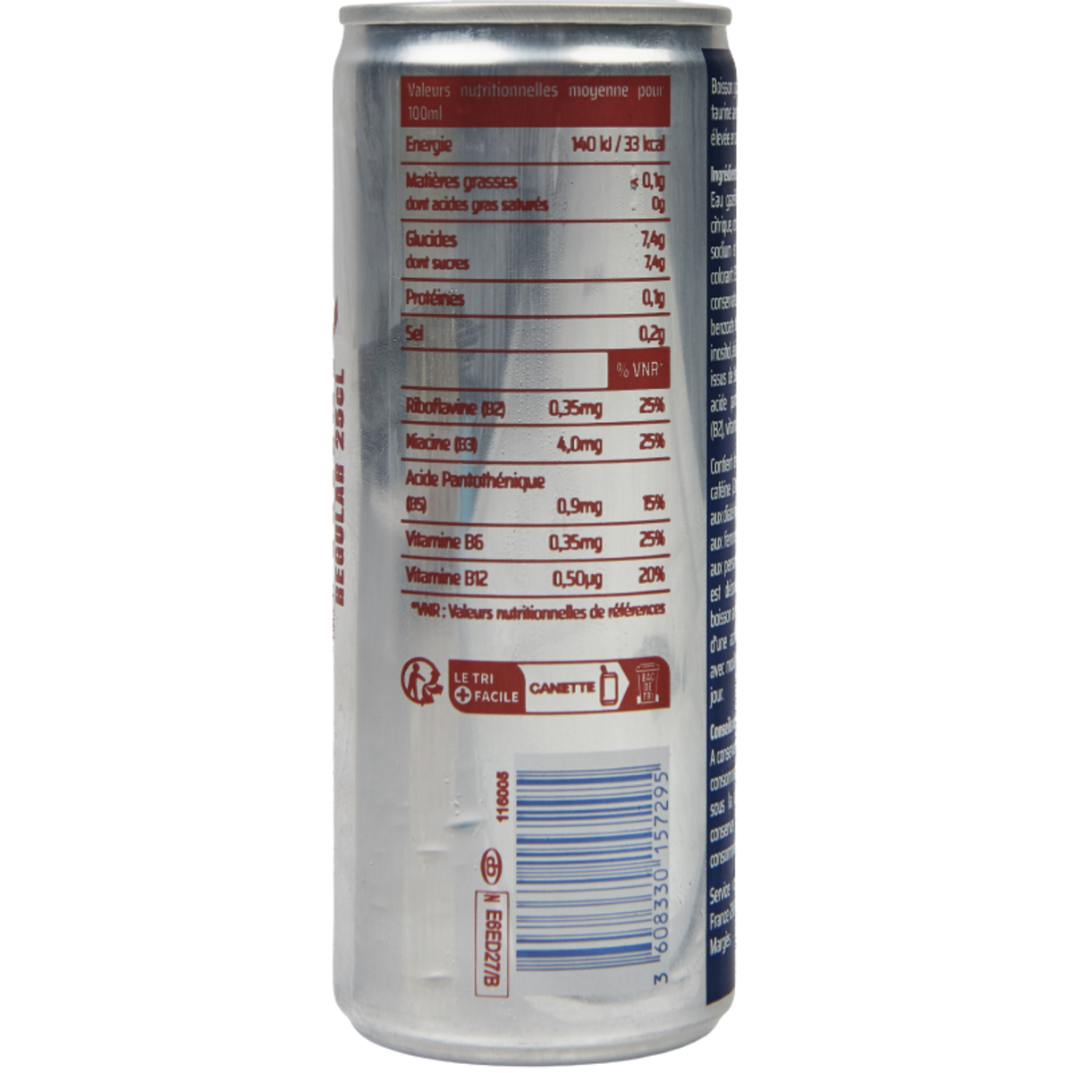TAURINE DRINK Boisson énergisante gazeuse Regular boîte 25cl
