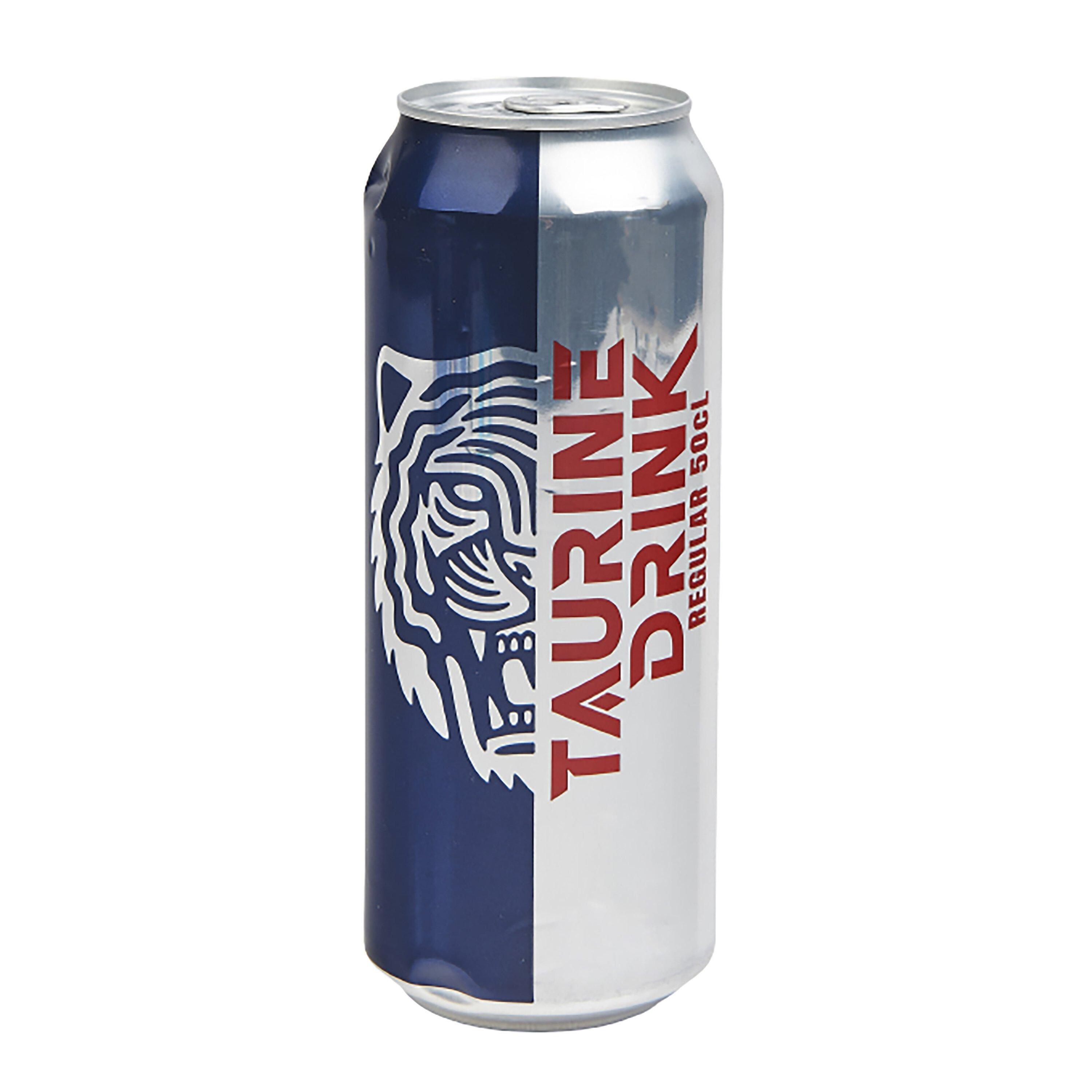 Voir la diapositive 2 : TAURINE DRINK Boisson énergisante gazeuse Taurine drink Regular boîte 50cl