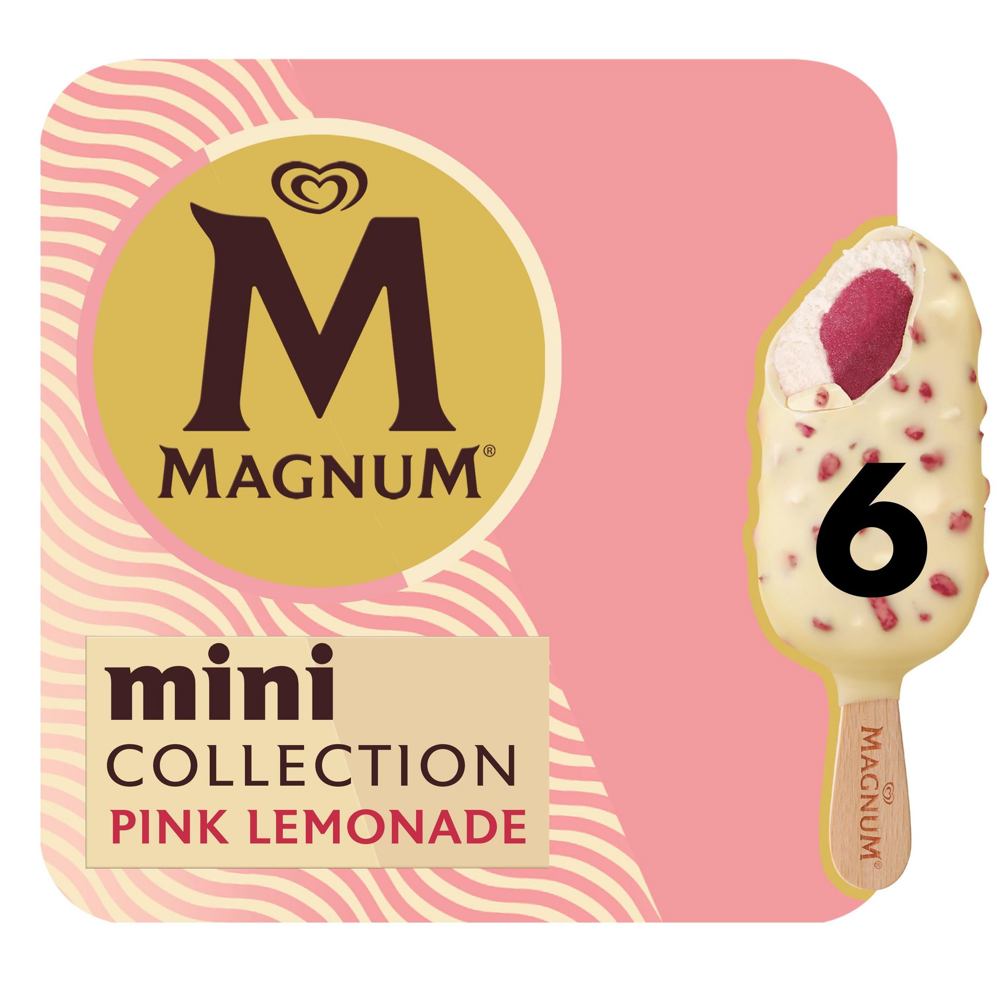 Voir la diapositive 4 : MAGNUM Mini bâtonnets glacés euphoria pink lemonade citron framboise 6 pièces 258g