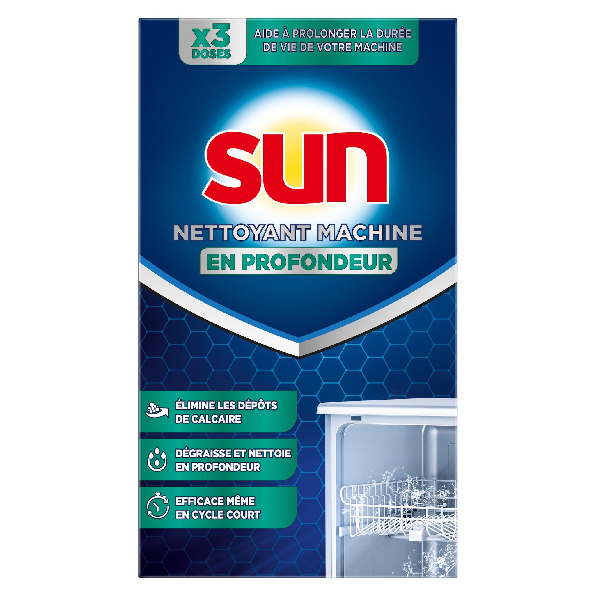 Voir la diapositive 2 : SUN Nettoyant machine lave-vaisselle 120g