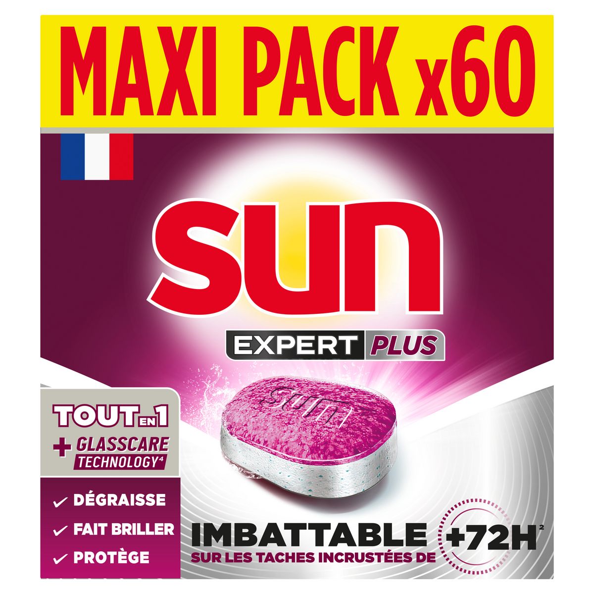 SUN Expert Plus Tablettes lave-vaisselle tout en 1 60 tablettes