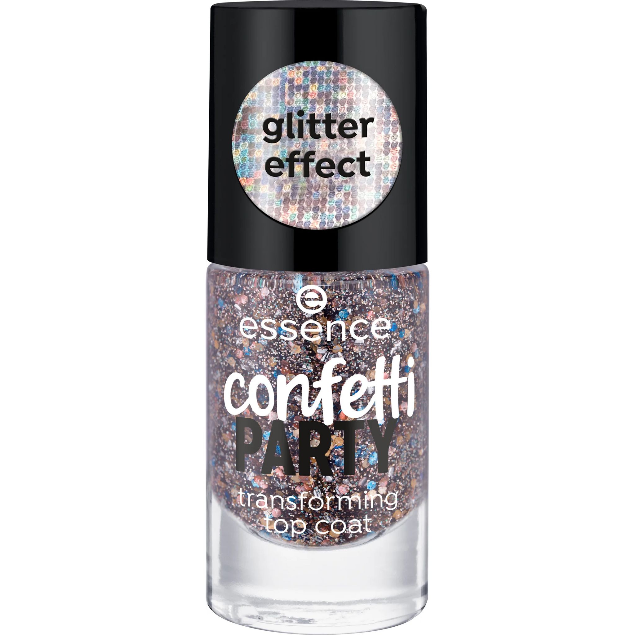 ESSENCE Confetti party transforming vernis à ongles top coat glitter effect 8ml