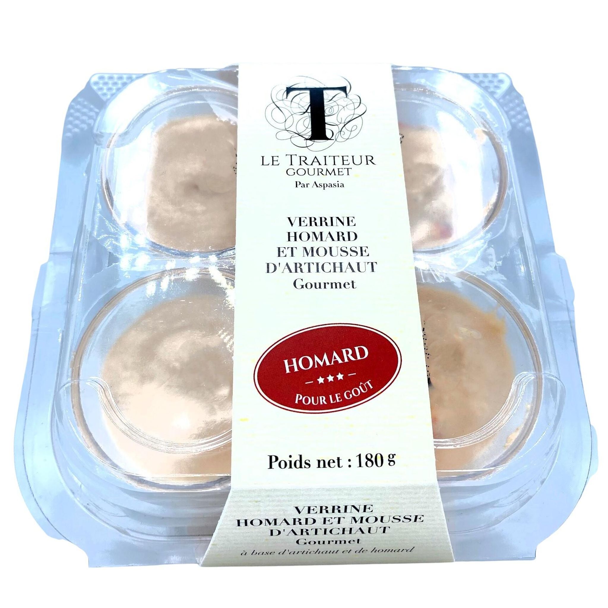 LE TRAITEUR GOURMET Verrines homard et mousse d'artichaut gourmet 4 pièces 180g