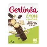 GERLINEA Barres de protéine saveur chocolat noir et blanc sachets individuels 10 barres 310g