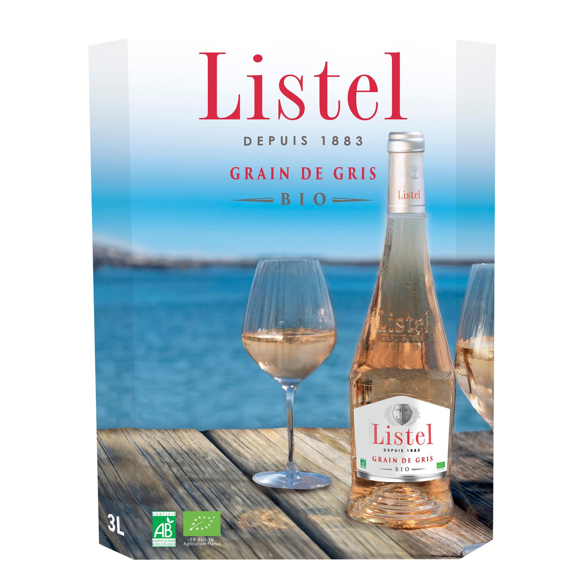 IGP Listel Grain de Gris rosé bio BIB 3l
