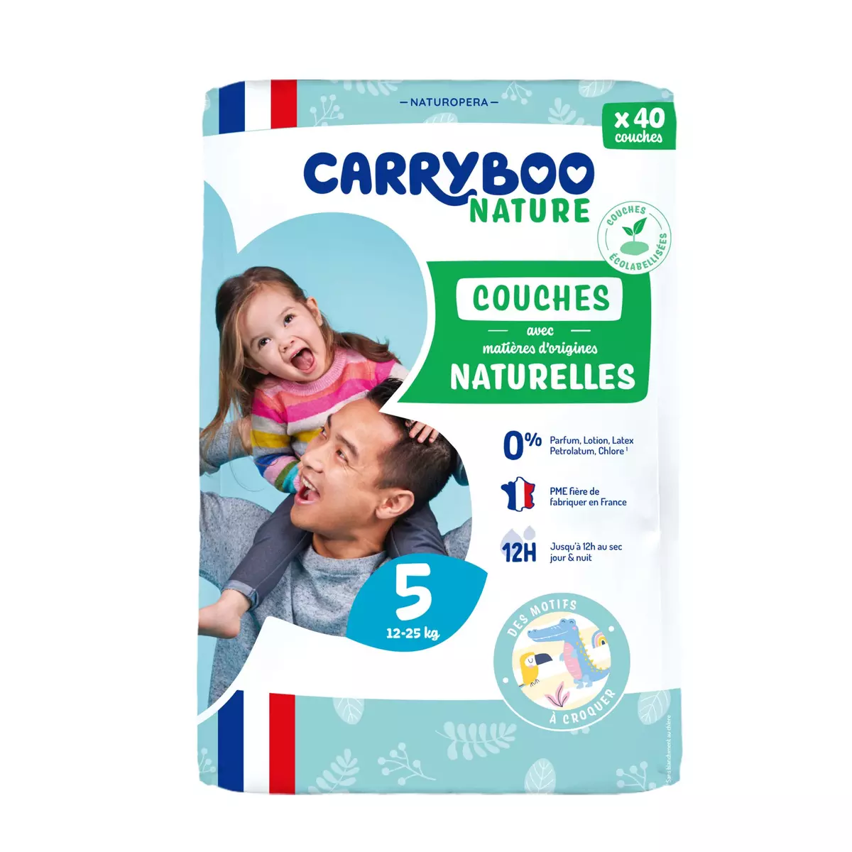 CARRYBOO Nature couches écologiques taille 5 (12-25kg) 40 couches