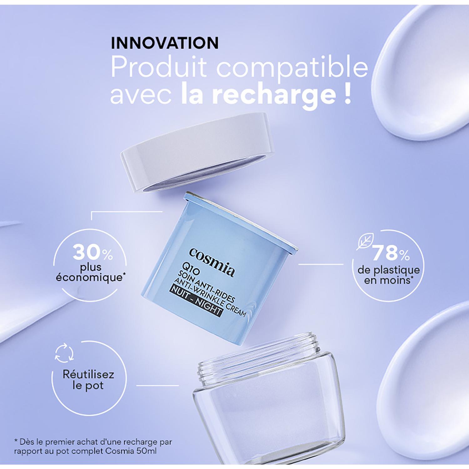 Voir la diapositive 7 : COSMIA Q10 Recharge crème de jour visage anti-rides tous types de peaux 50ml