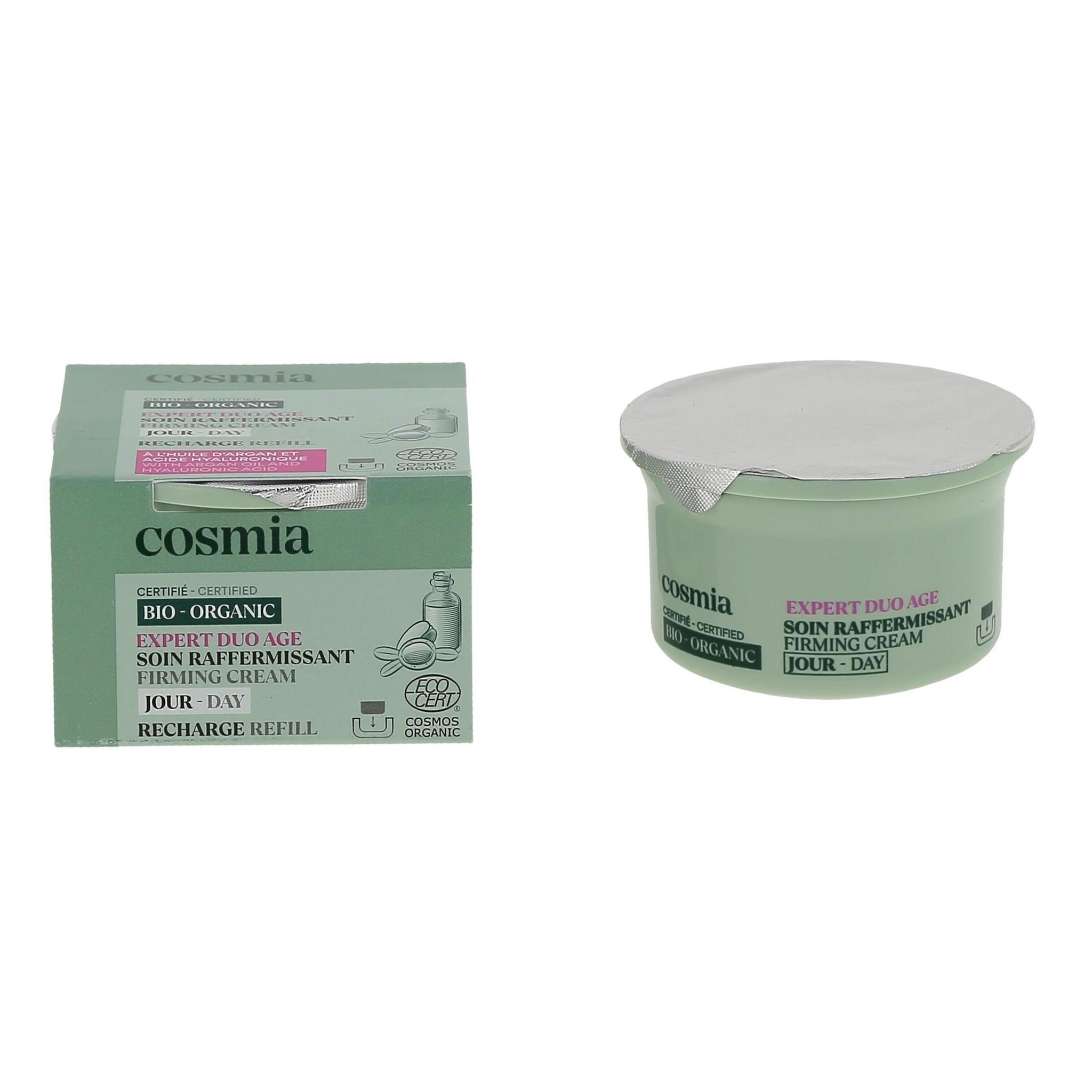 Voir la diapositive 4 : COSMIA BIO Expert duo âge Recharge crème de jour raffermissante bio à l'huile d'argan et acide hyaluronique 50ml
