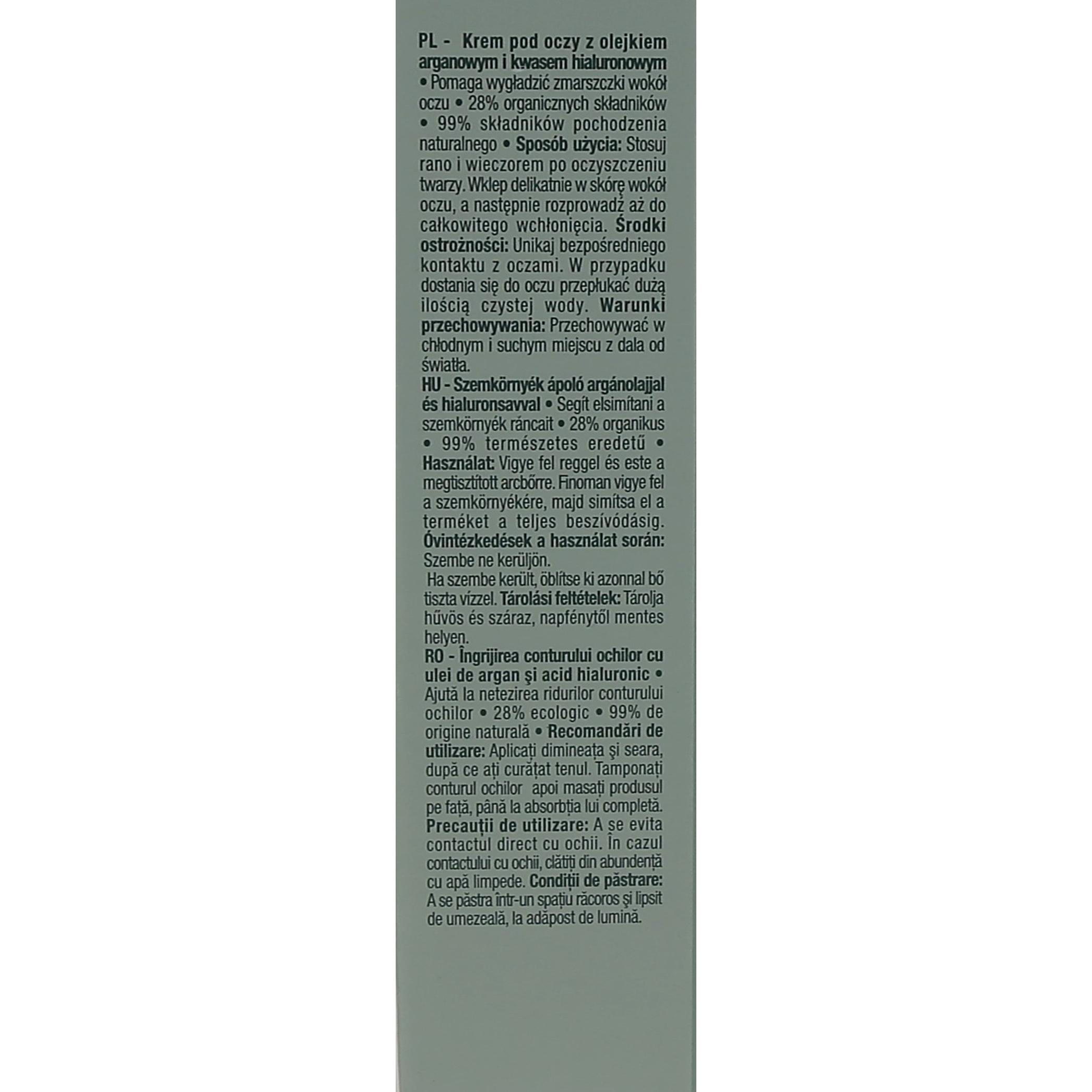 Voir la diapositive 4 : COSMIA BIO Expert Duo Age Soin contour des yeux huile d'argan et acide hyaluronique 15ml