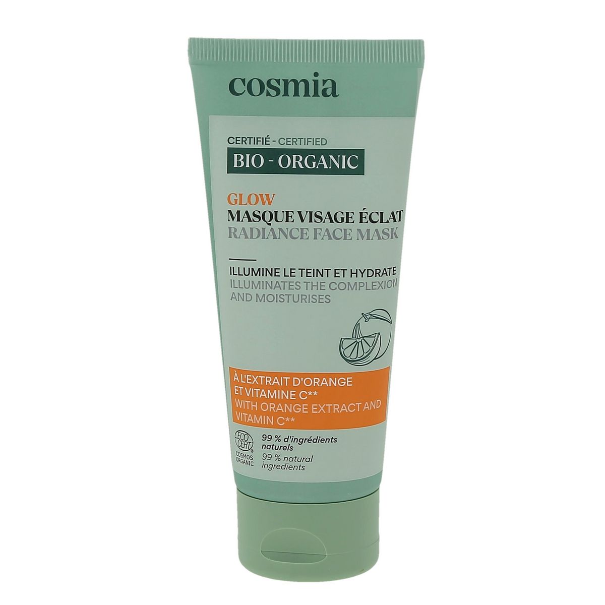 COSMIA BIO Glow masque visage éclat à l'extrait d'orange & vitamine C 100ml
