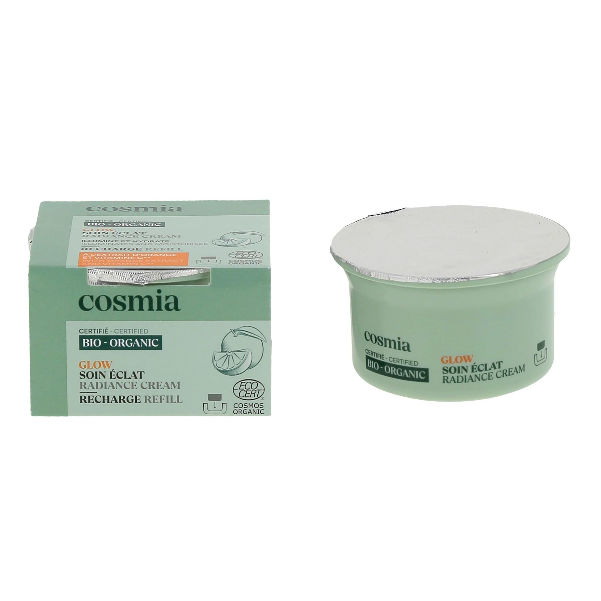 Voir la diapositive 4 : COSMIA BIO Glow Recharge crème visage bio à l'extrait d'orange et vitamine C 50ml