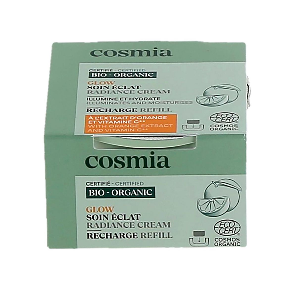 COSMIA BIO Glow Recharge crème visage bio à l'extrait d'orange et vitamine C 50ml