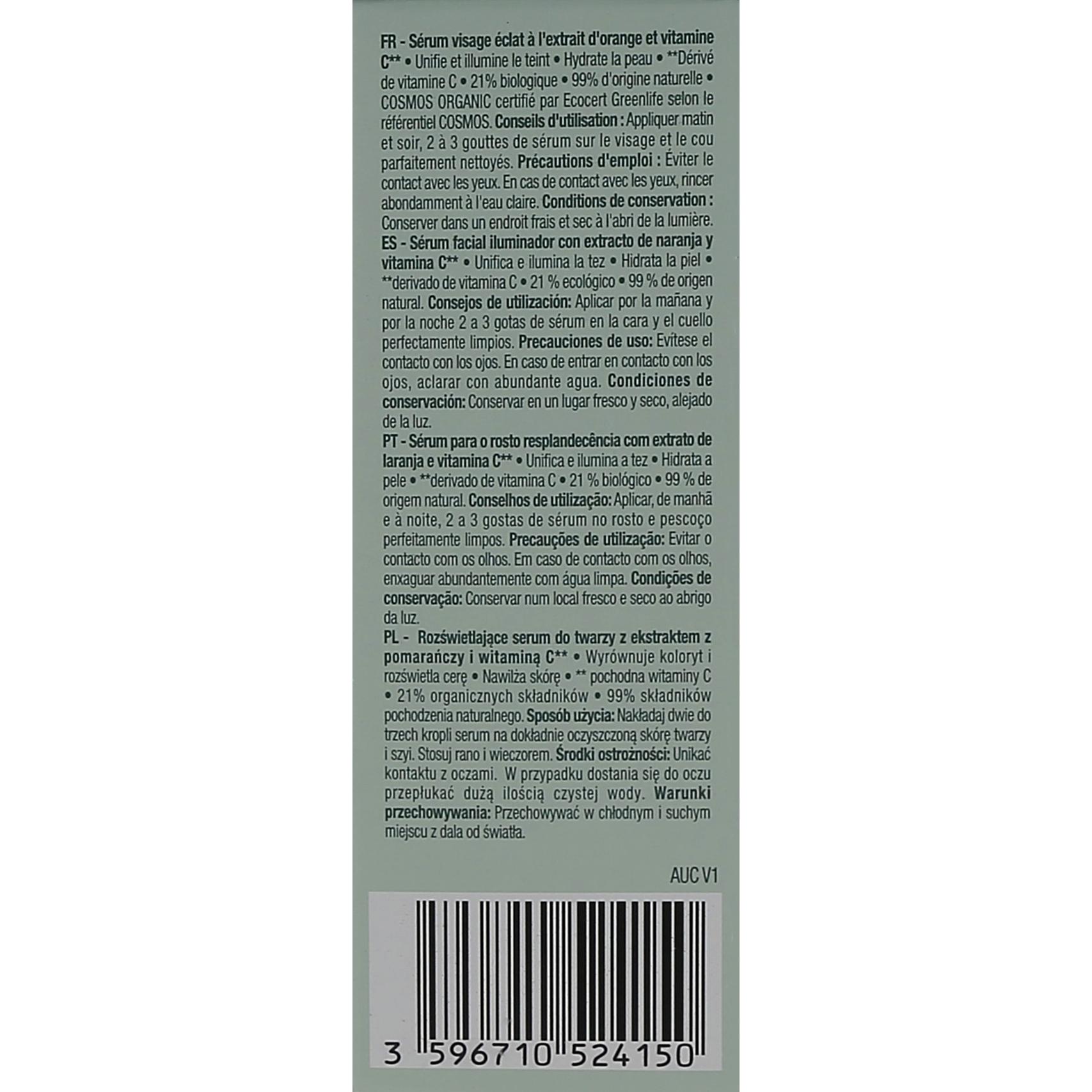 Voir la diapositive 7 : COSMIA BIO Glow Sérum visage bio à l'extrait d'orange et vitamine C 30ml