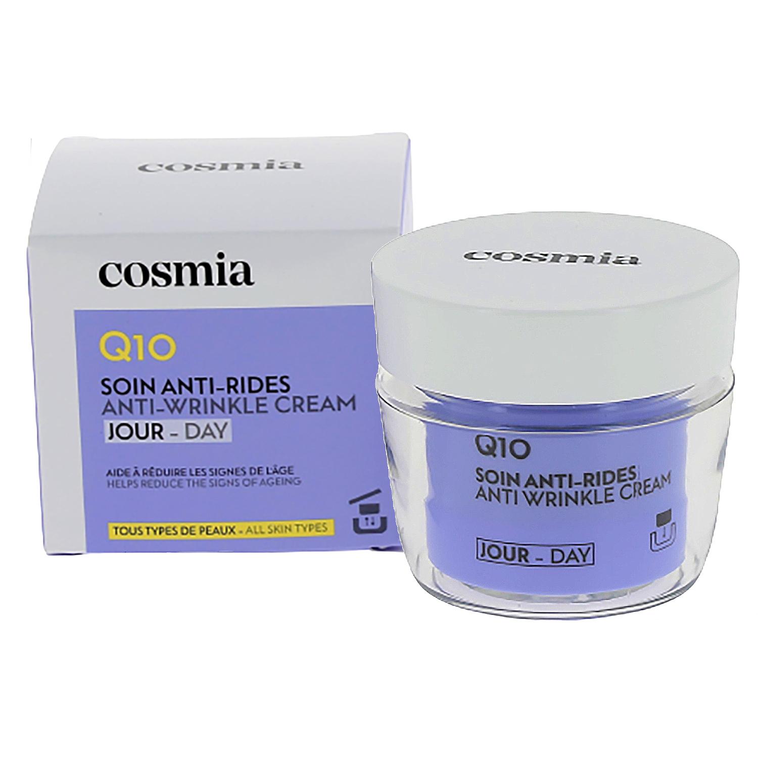 Voir la diapositive 7 : COSMIA Q10 Crème de jour visage anti-rides tous types de peaux Pot rechargeable 50ml