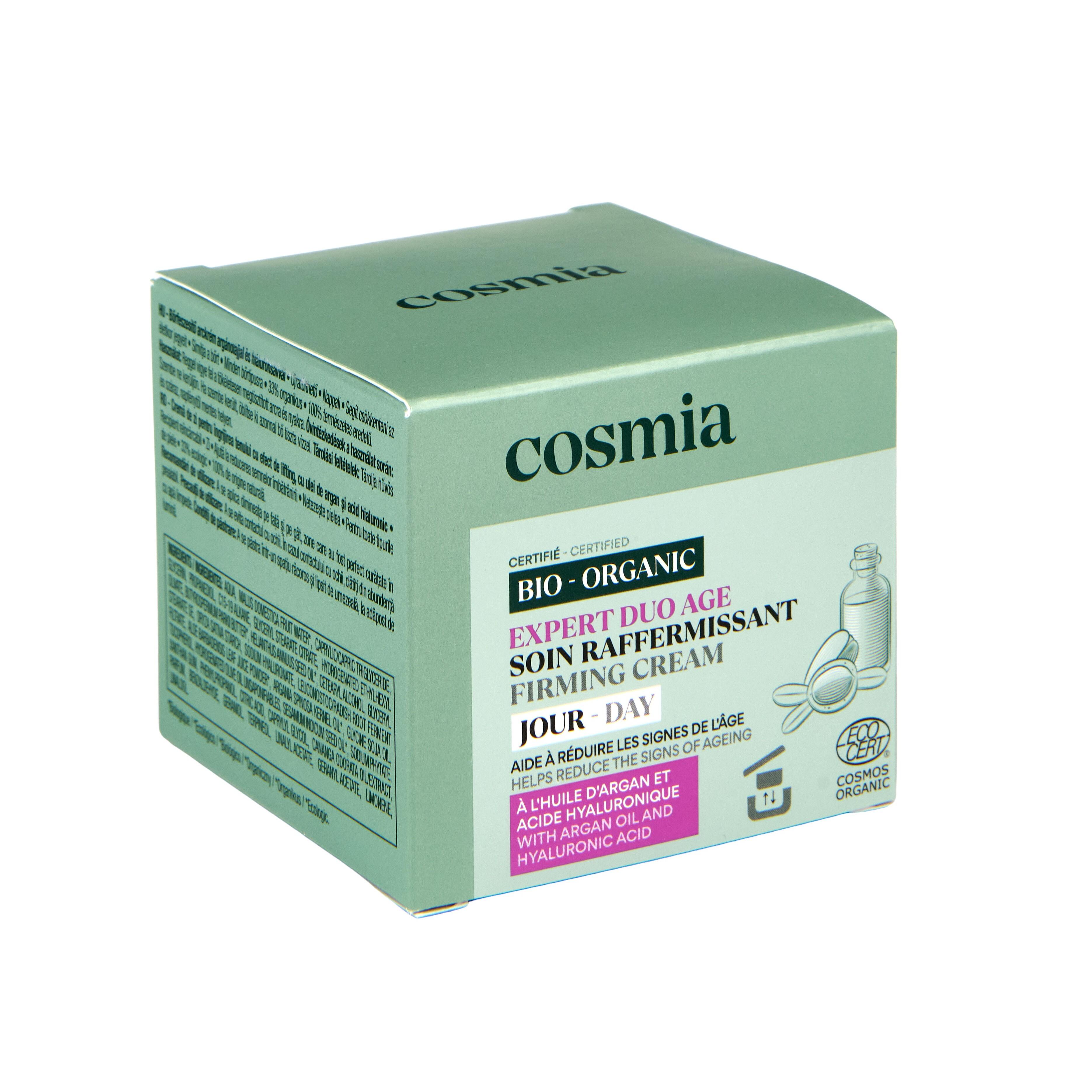 Voir la diapositive 3 : COSMIA Expert duo âge Crème de jour raffermissante bio à l'huile d'argan et acide hyaluronique Pot rechargeable 50ml