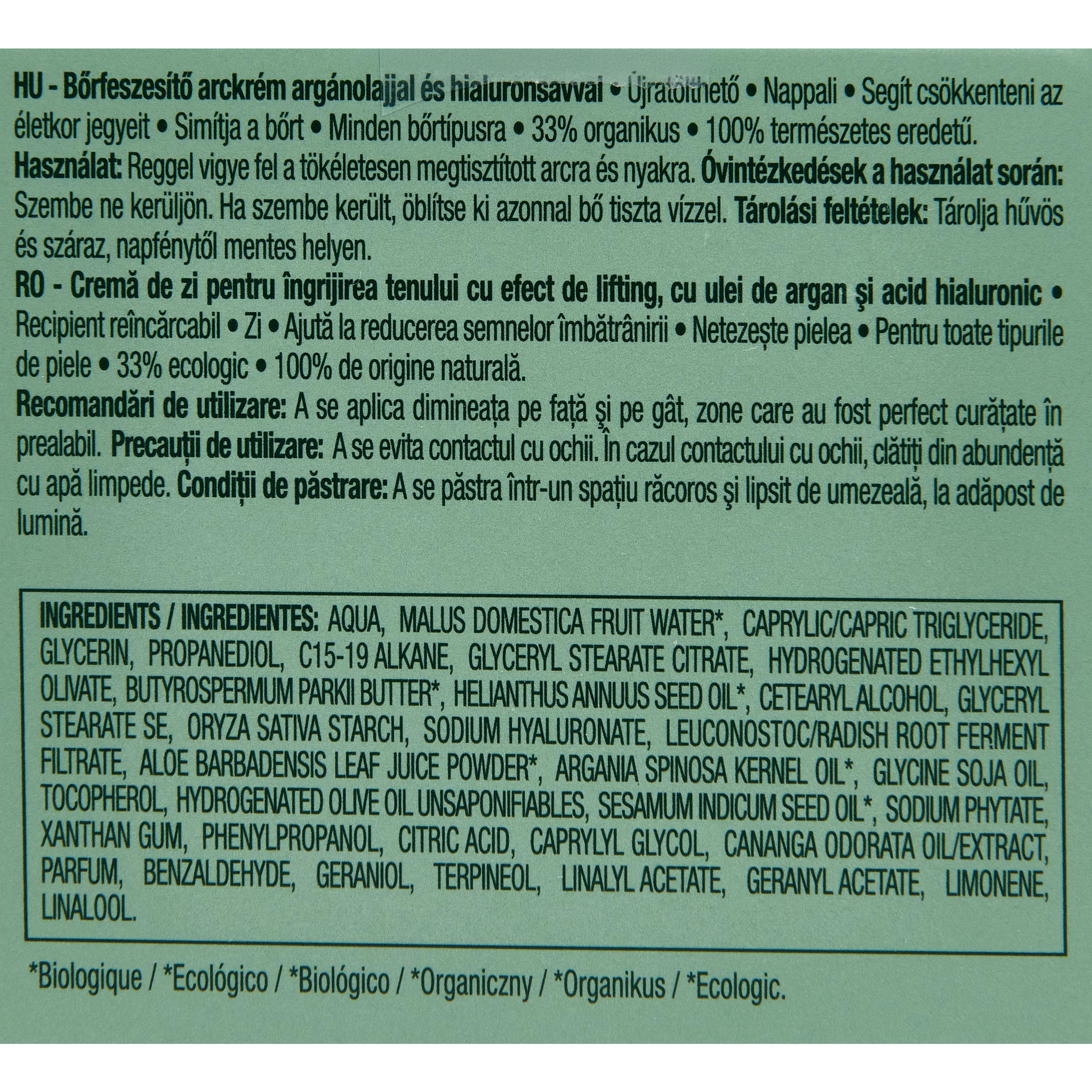 Voir la diapositive 4 : COSMIA Expert duo âge Crème de jour raffermissante bio à l'huile d'argan et acide hyaluronique Pot rechargeable 50ml