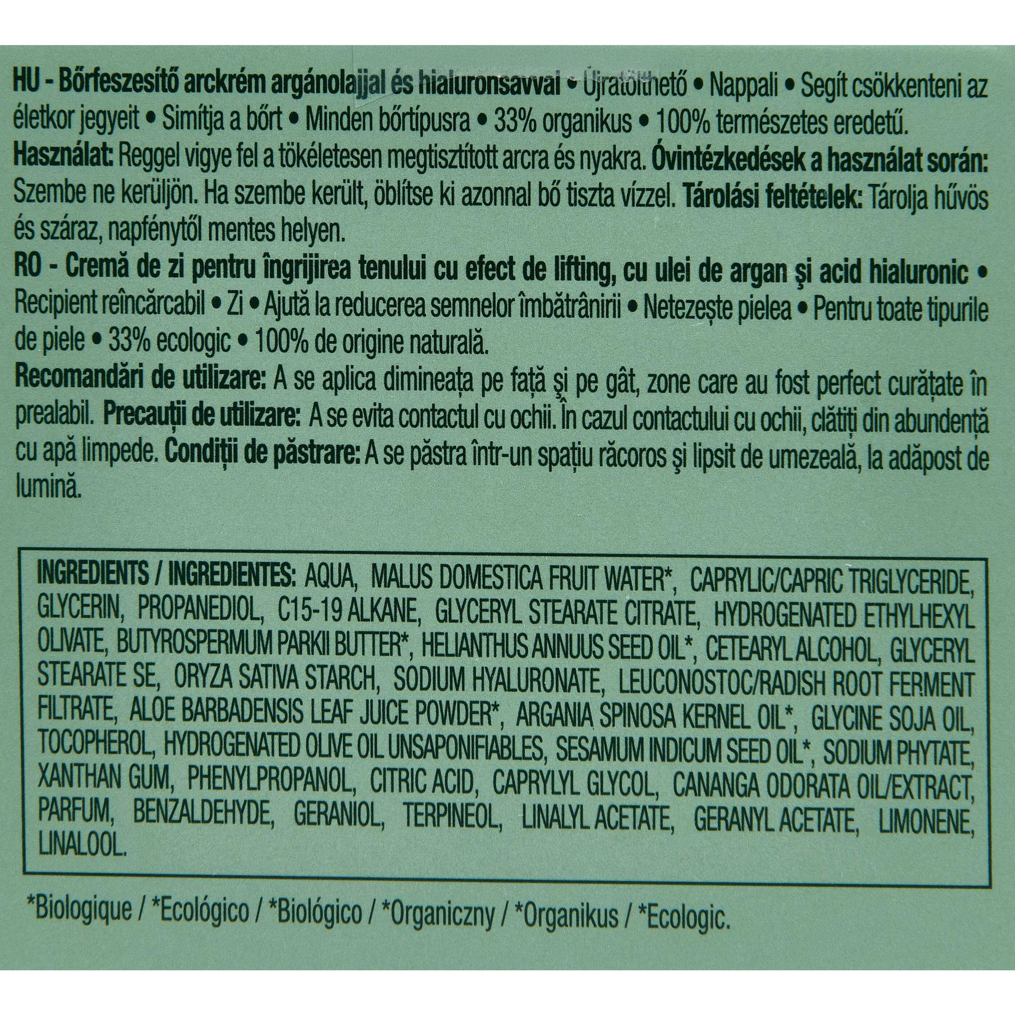 Voir la diapositive 9 : COSMIA Expert duo âge Crème de jour raffermissante bio à l'huile d'argan et acide hyaluronique Pot rechargeable 50ml