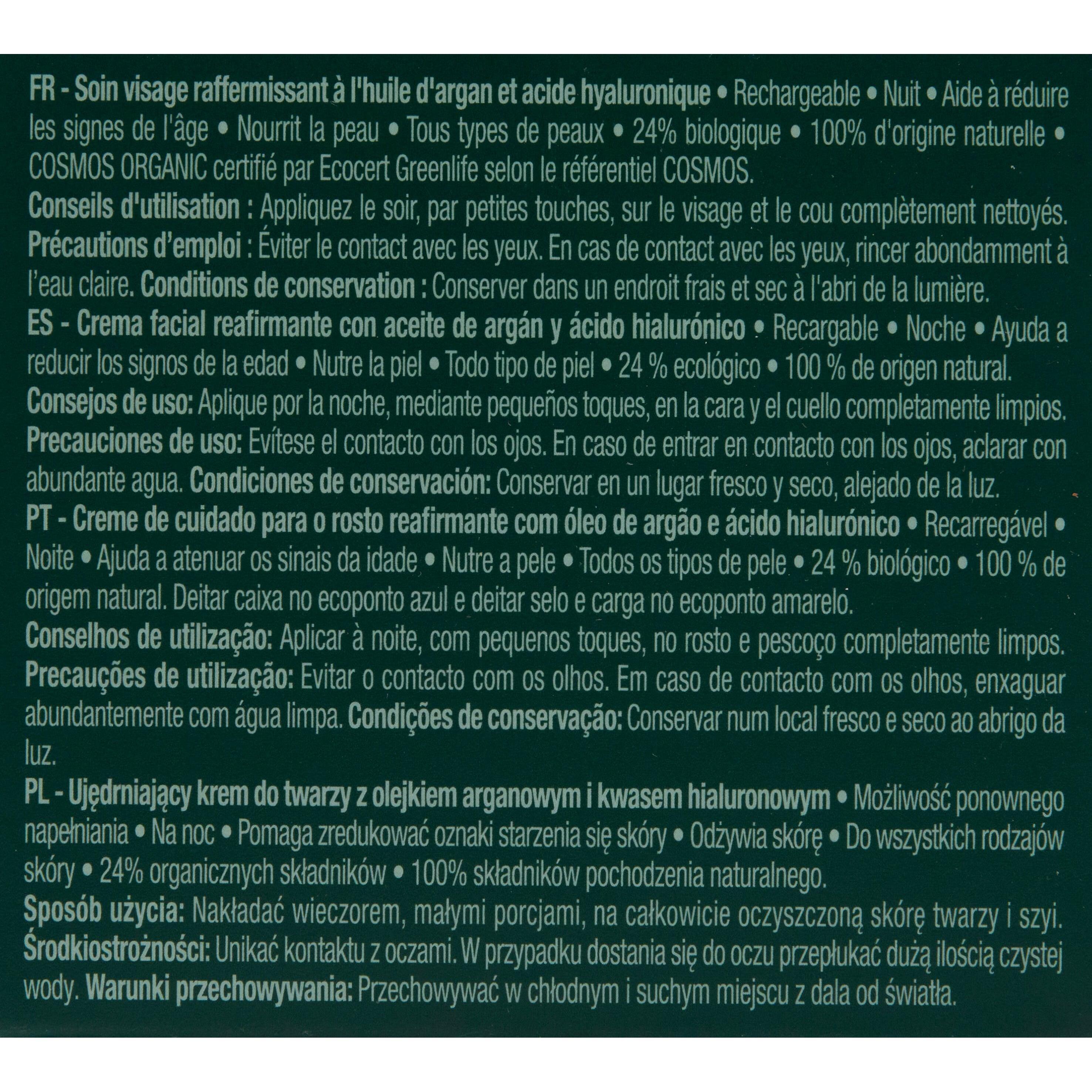 Voir la diapositive 5 : COSMIA BIO Expert duo âge Crème de nuit raffermissante bio à l'huile d'argan et acide hyaluronique Pot rechargeable 50ml