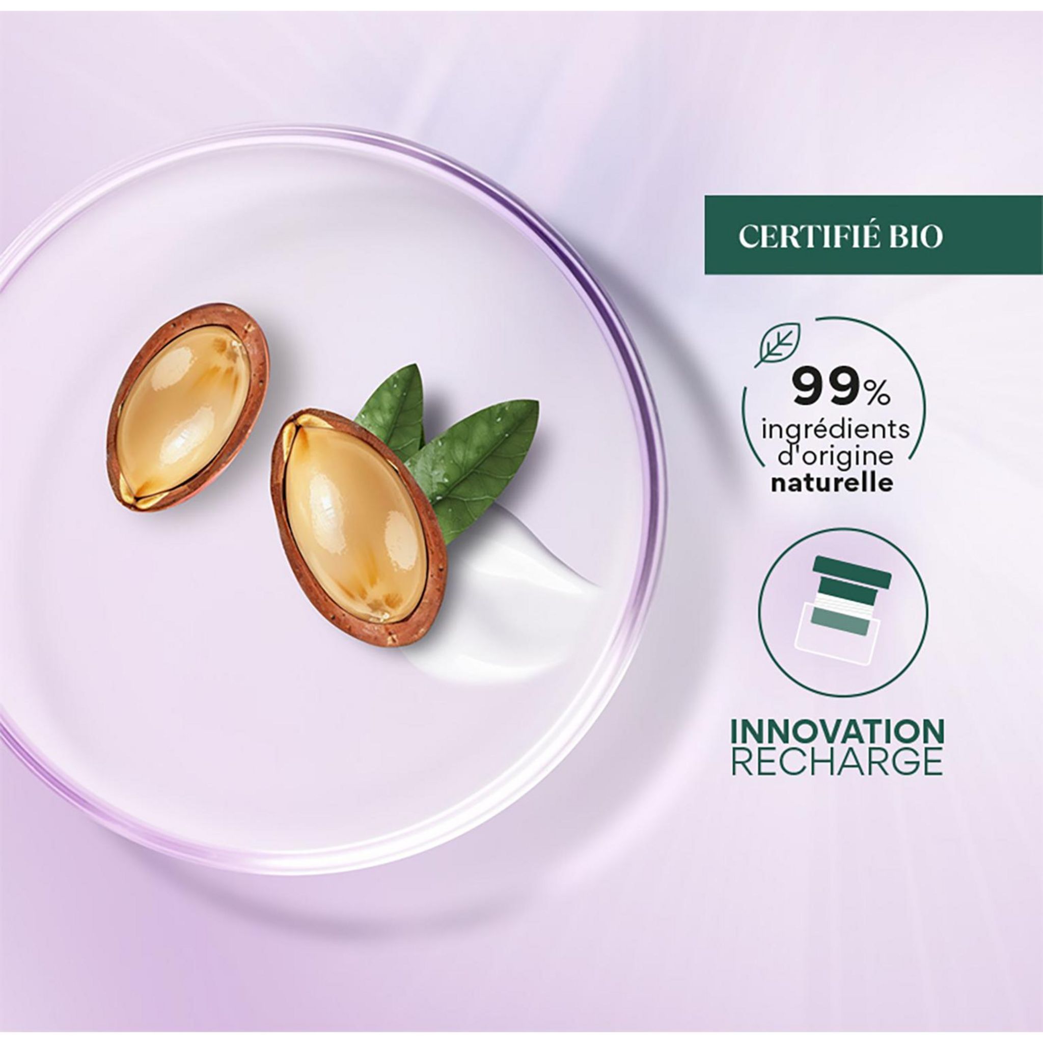 Voir la diapositive 5 : COSMIA BIO Expert duo âge Crème de nuit raffermissante bio à l'huile d'argan et acide hyaluronique Pot rechargeable 50ml