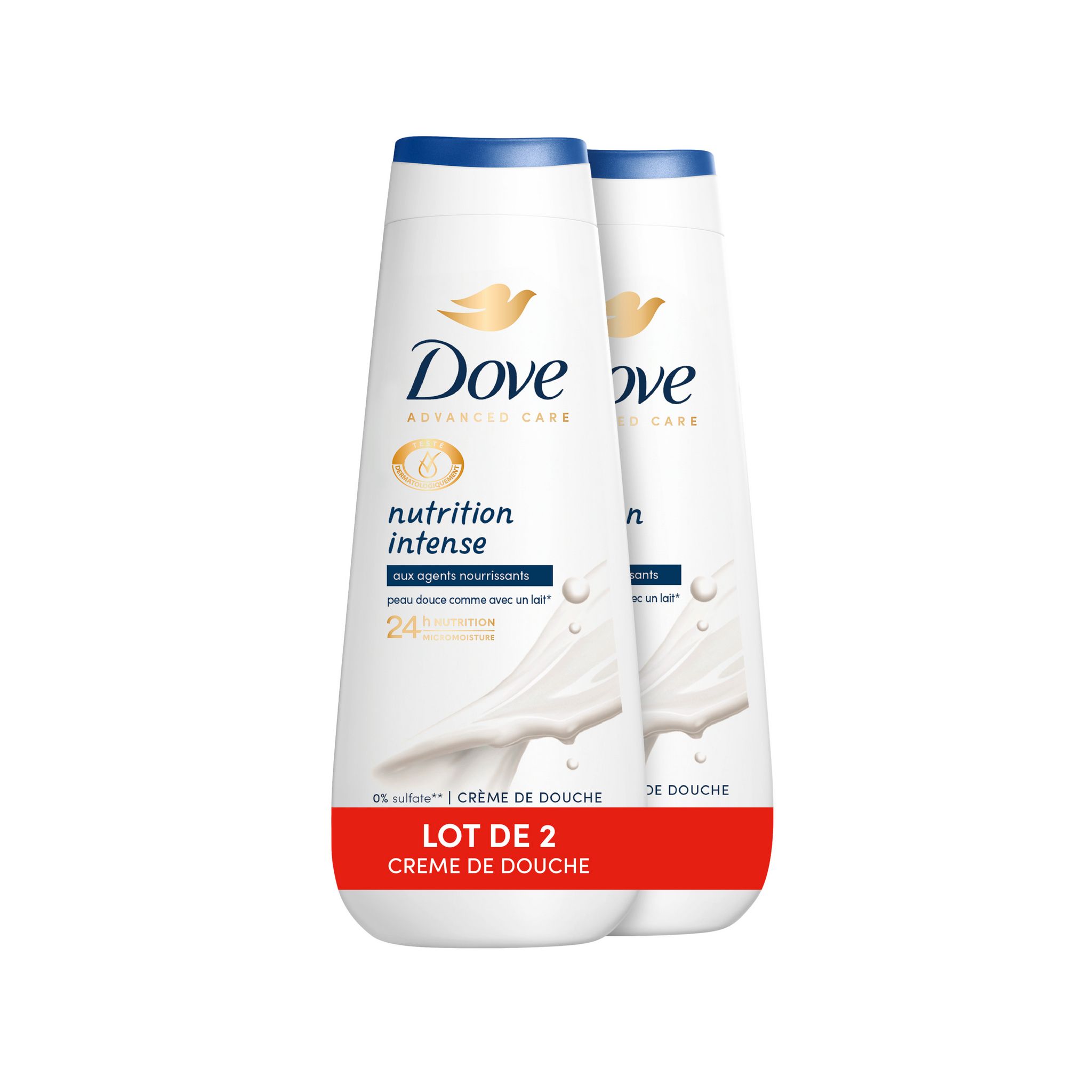 DOVE Advanced care Crème de douche nutrition intense aux agents nourrissants 2x450ml