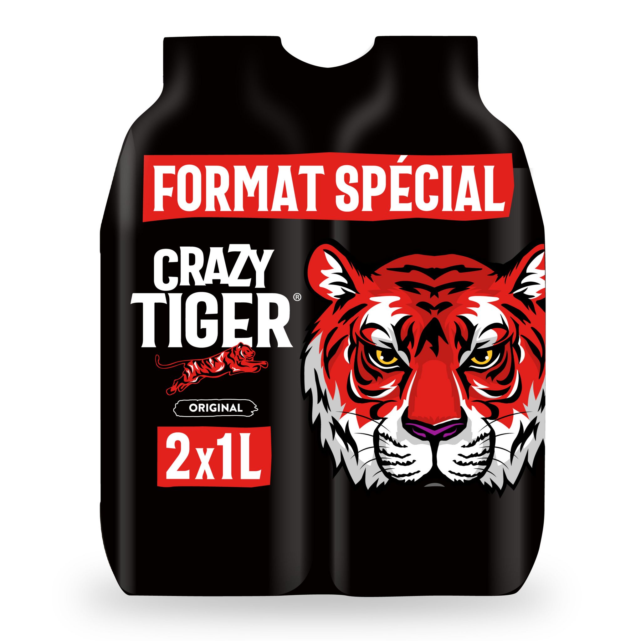 CRAZY TIGER Boisson énergisante à la taurine 2x1l
