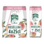 MAISON PERRIER Rosollini Boisson gazeuse et jus de pêche 4x25cl
