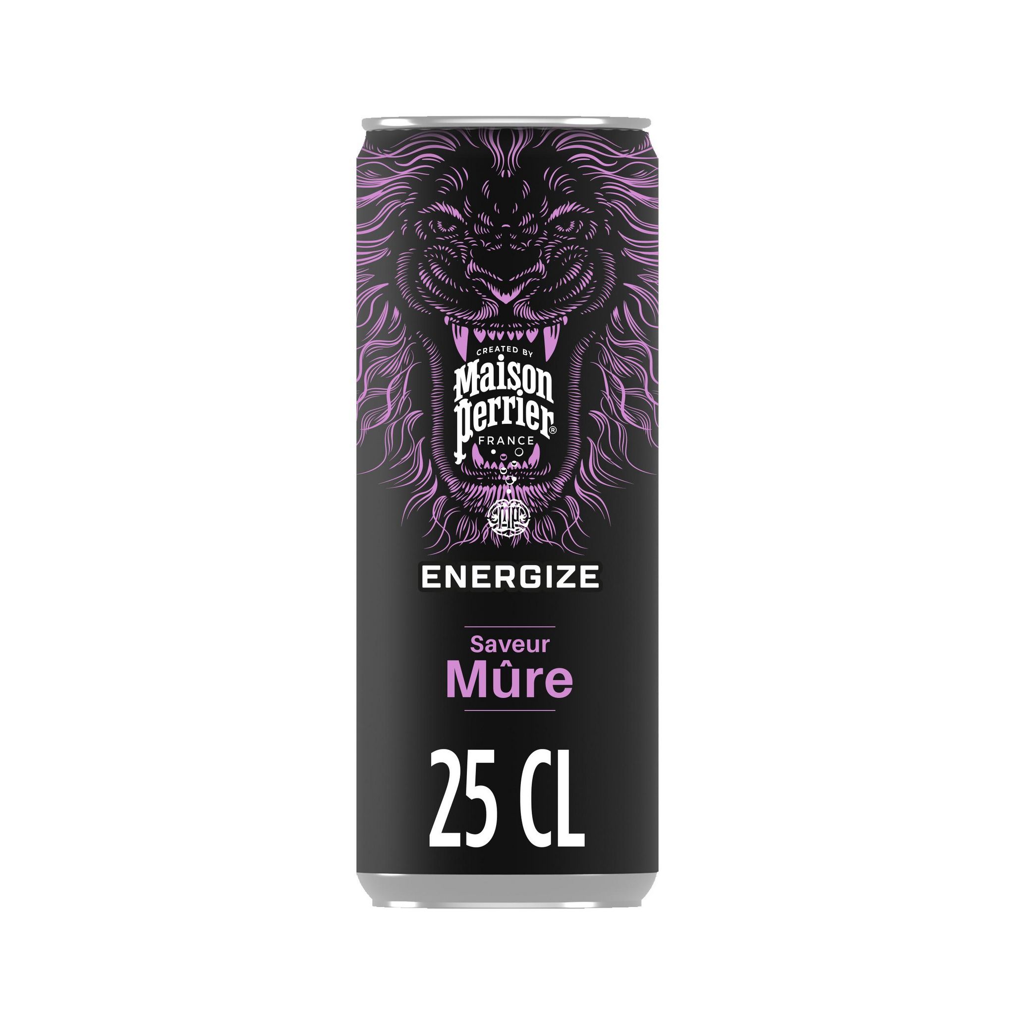 MAISON PERRIER Energize Boisson énergisante saveur mûre boîte 25cl