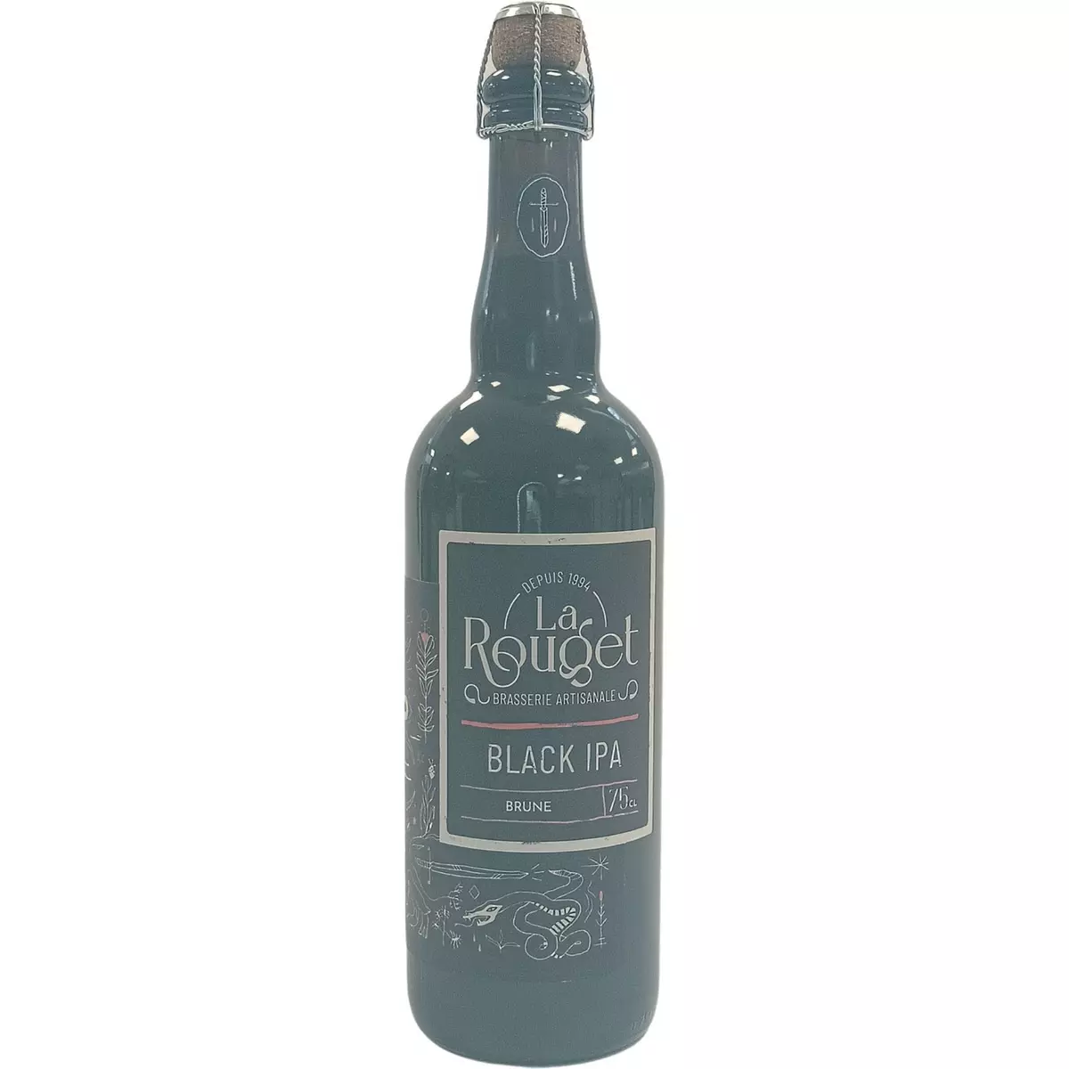 LA ROUGET Bière brune black IPA 8% 75cl